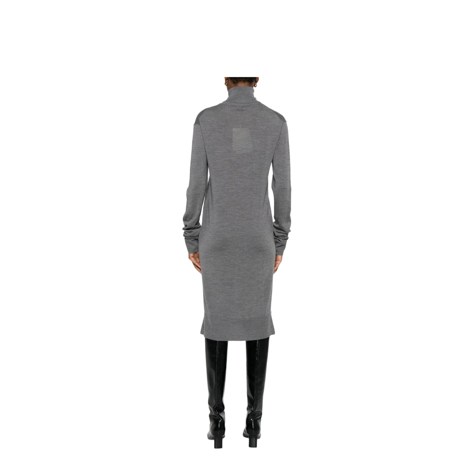 Wool Turtleneck Midi Dress