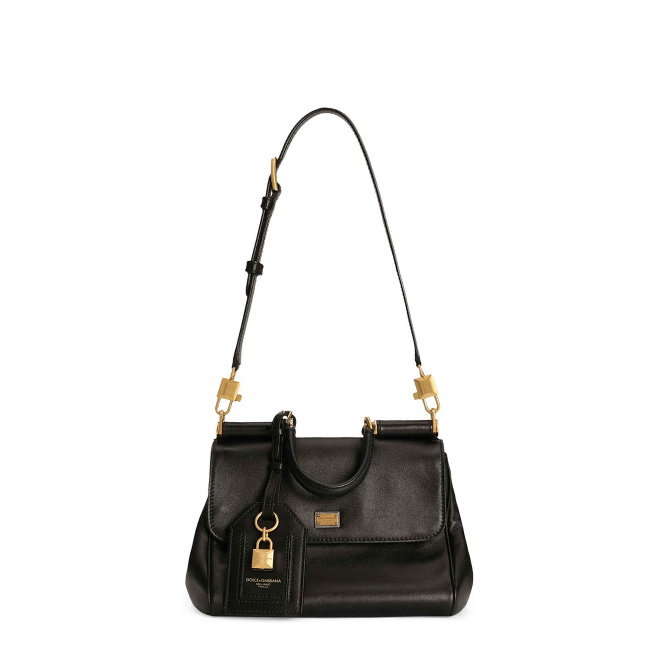 My Sicily handbag in plongé calfskin in Black