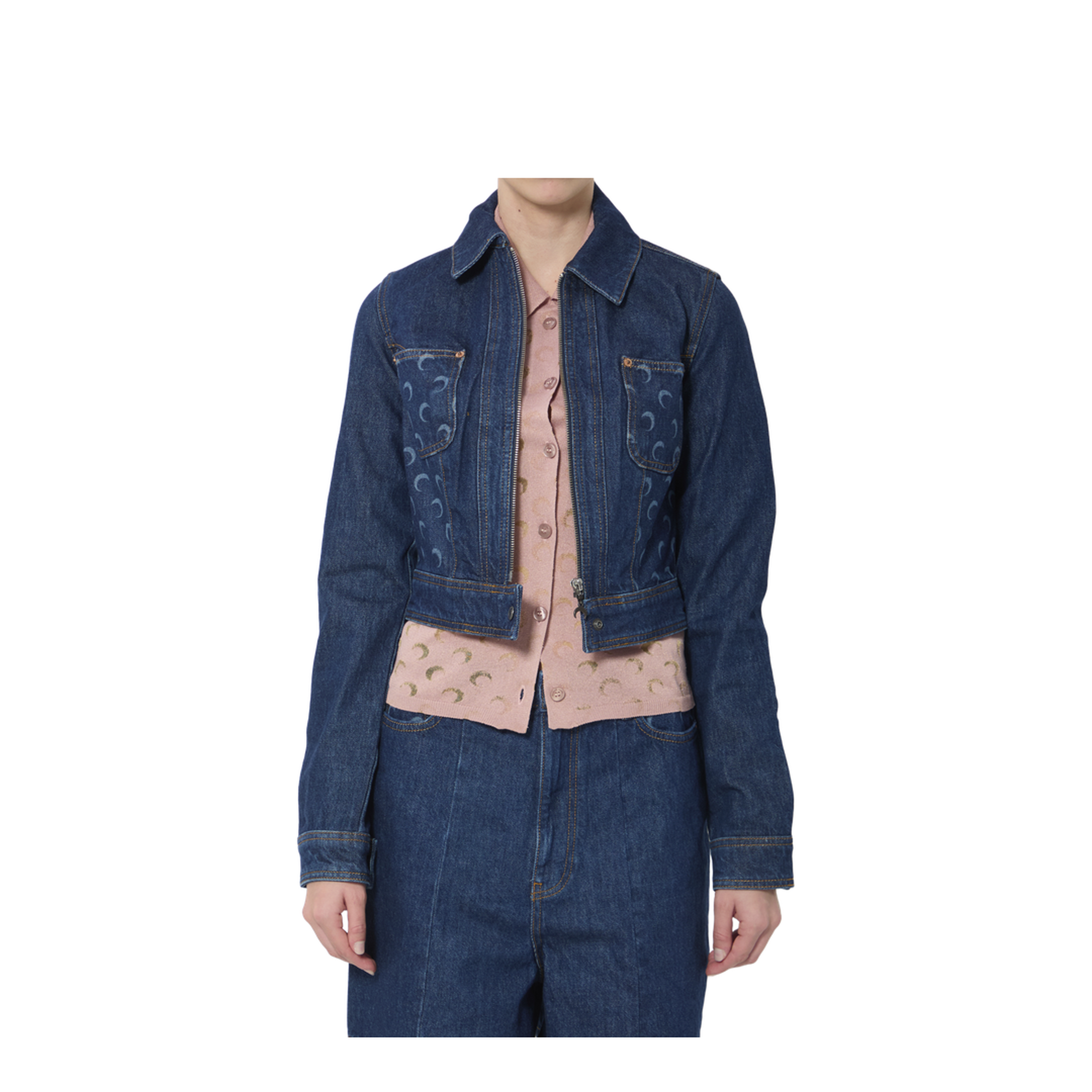 MAYFEYR - Marine Serre - Midnight Trucker Jacket - WJA076ARDEN0002BL80