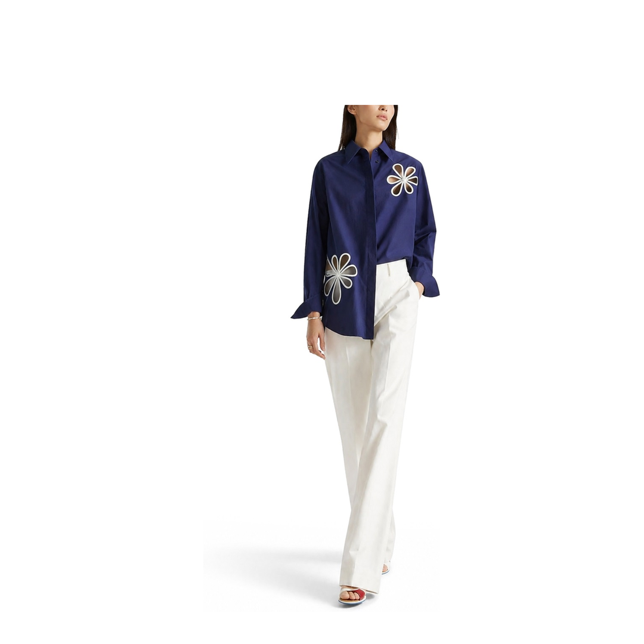 White Cotton Trousers
