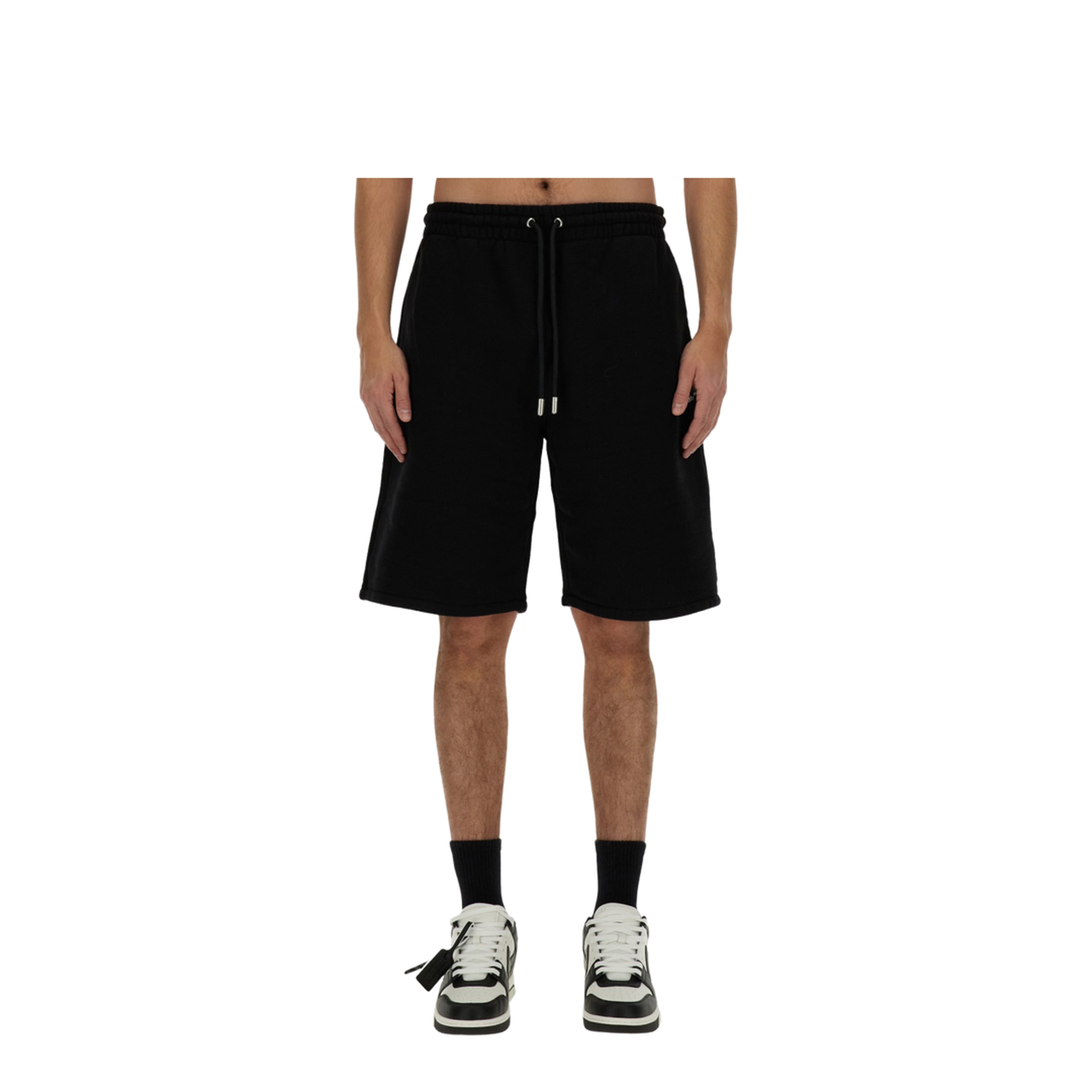 Sporty Bermuda Shorts with Embroidered Arrow