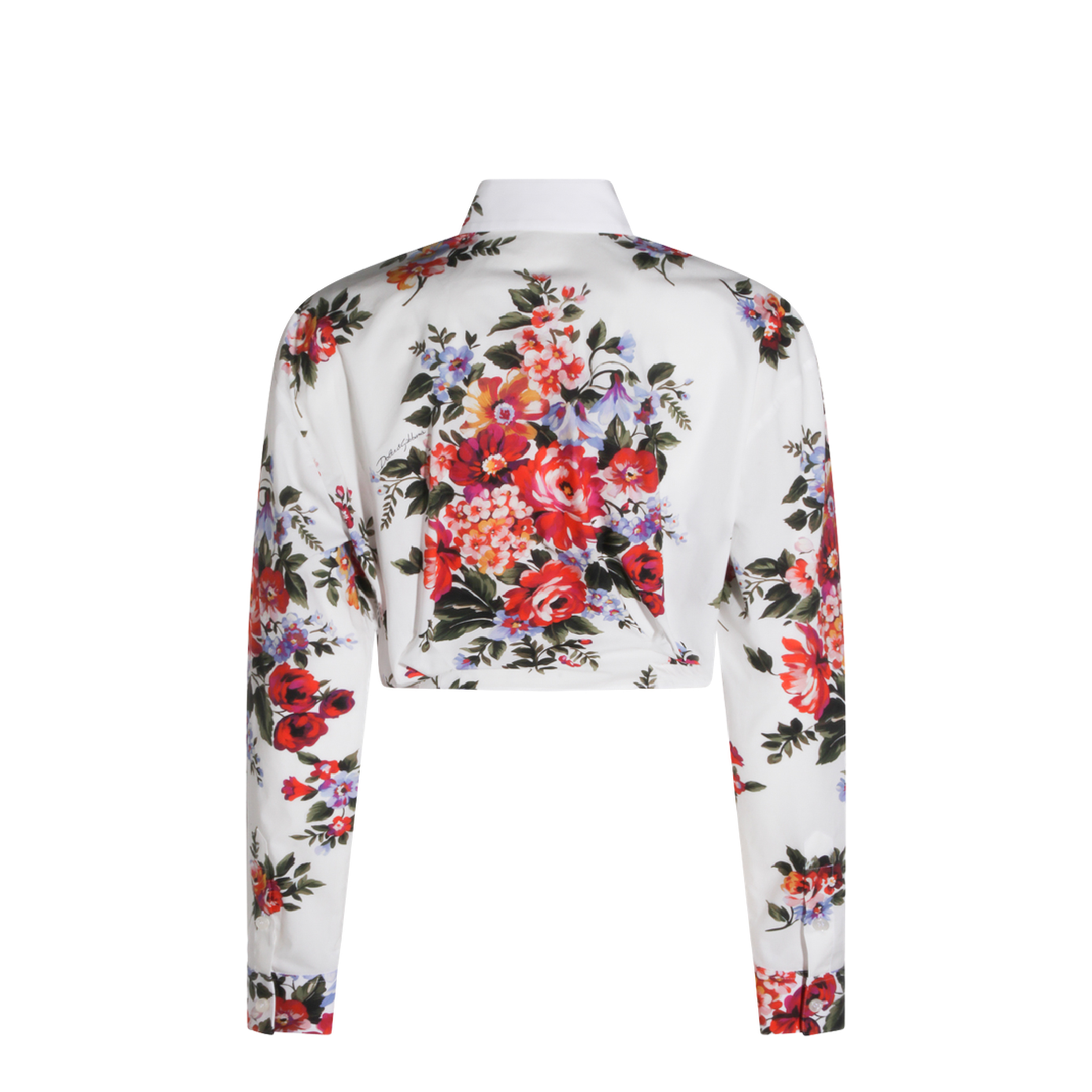 Floral Print Crop Shirt