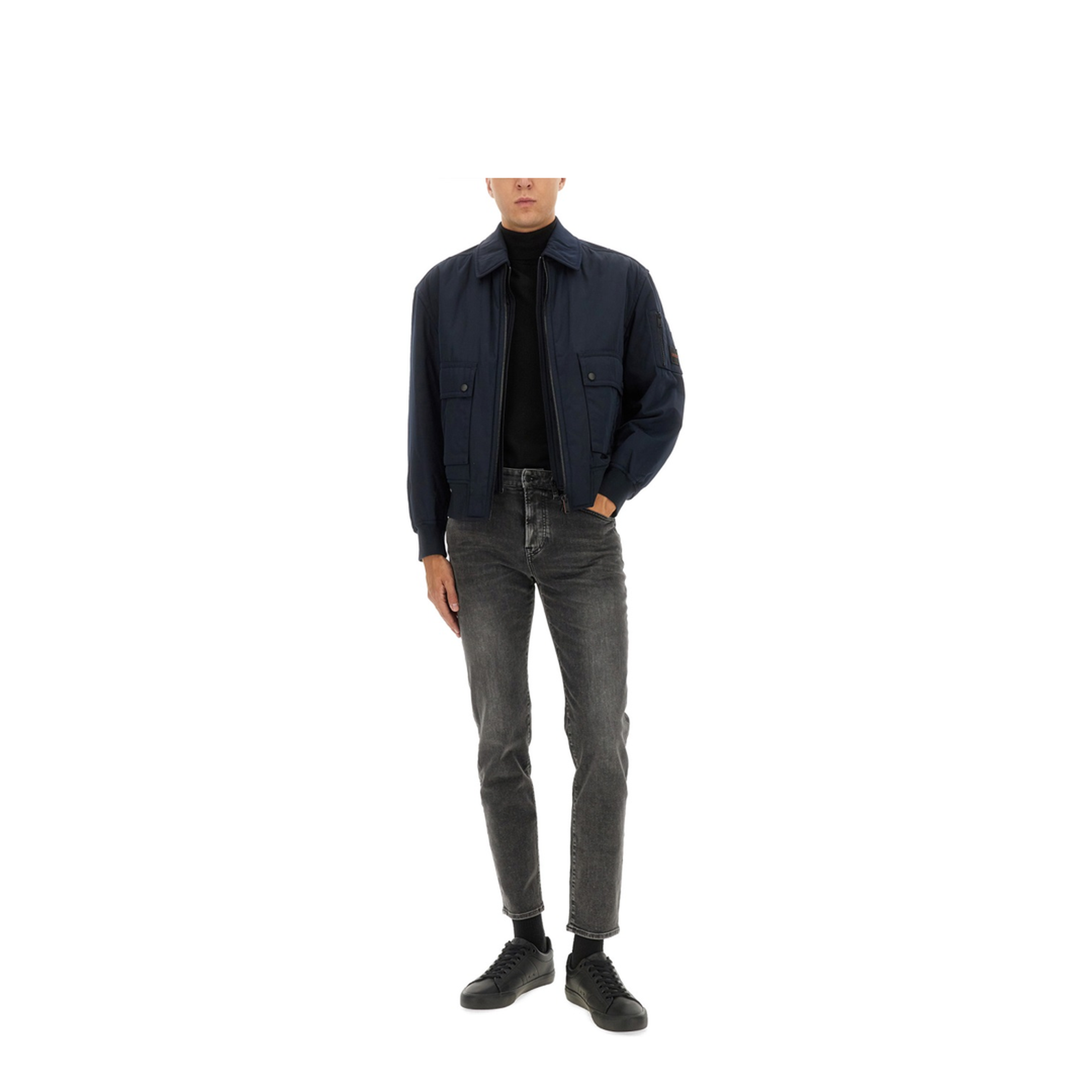 Bomber Jacket with Removable Lining