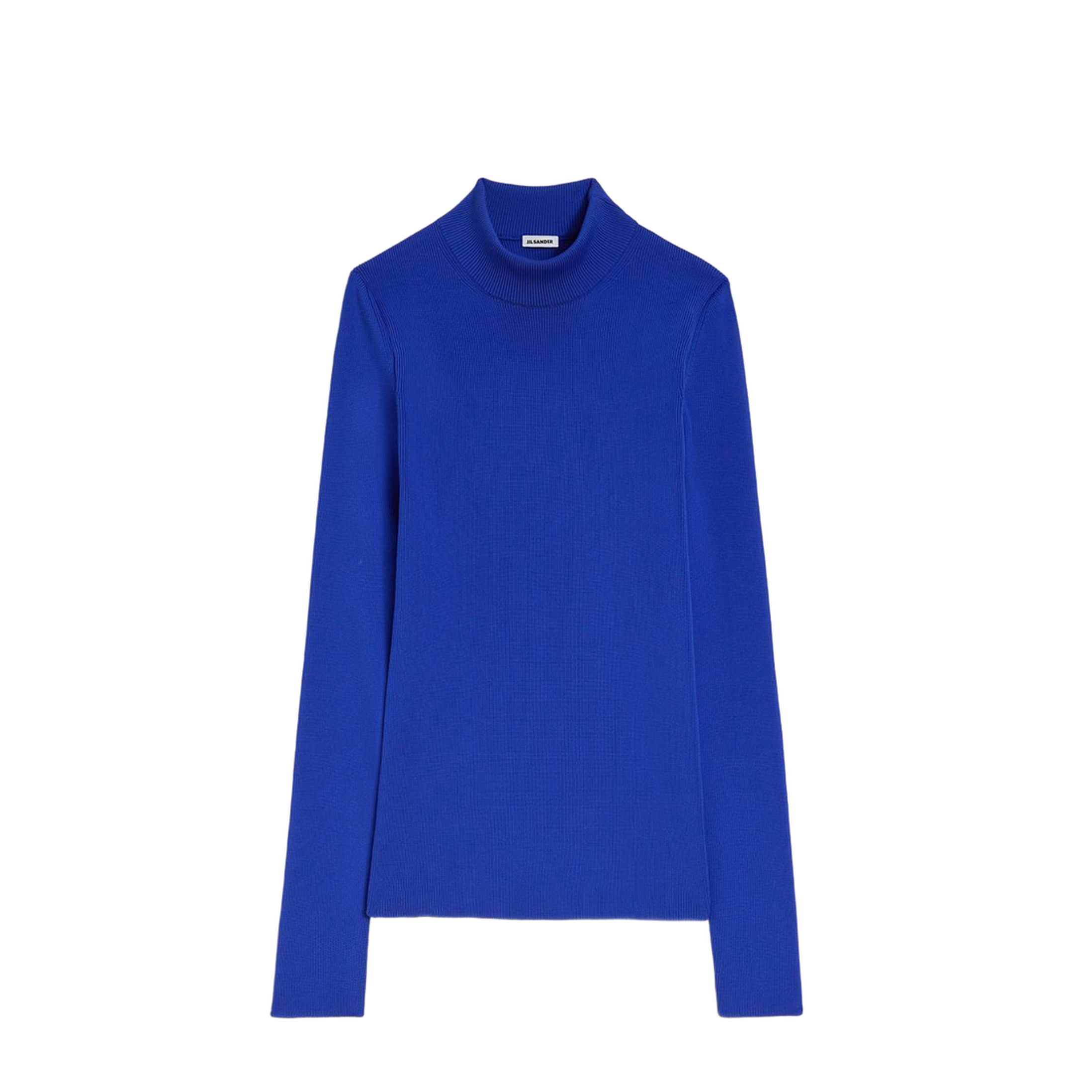 Mock-Neck Sweater Blue