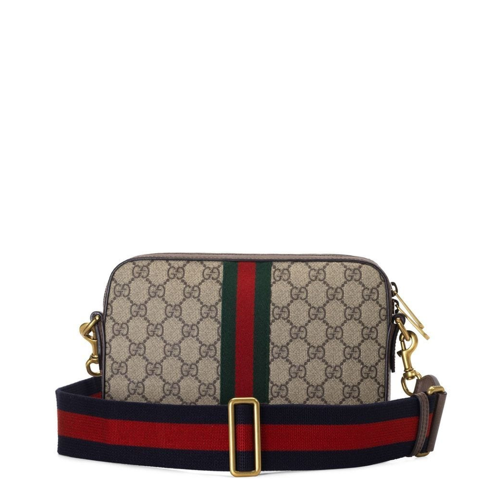 Ophidia Small Canvas Crossbody Bag - Beige