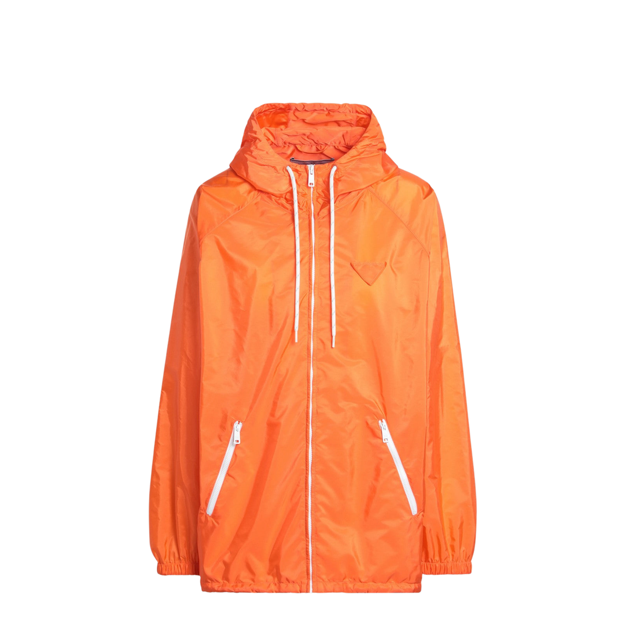 Orange Raincoat in Lightweight Re-Nylon