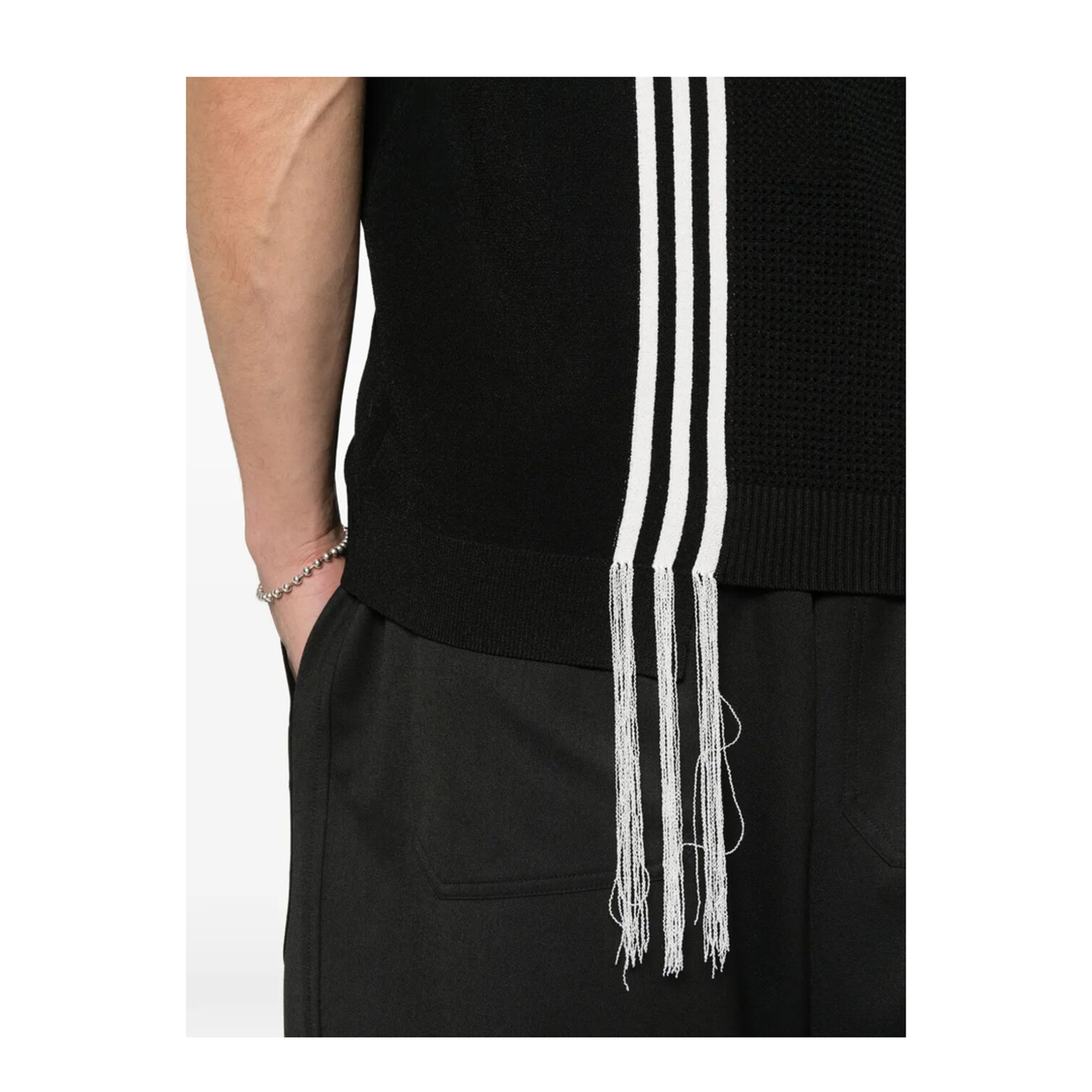 MAYFEYR - Y-3 - Gfx Knitted Vest With Perforated Details - KH0420