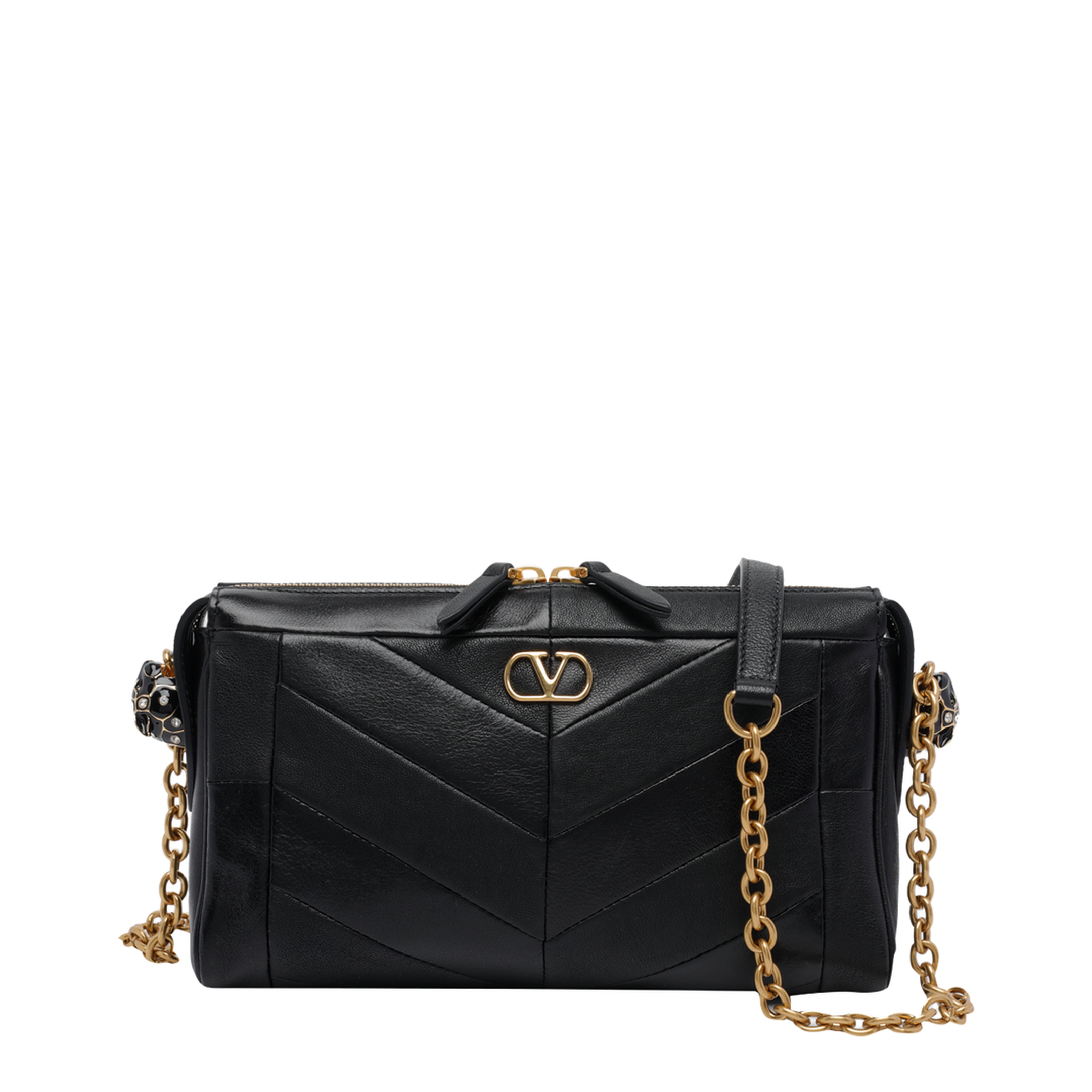 Small Panthea Chevron Motif Crossbody Bag