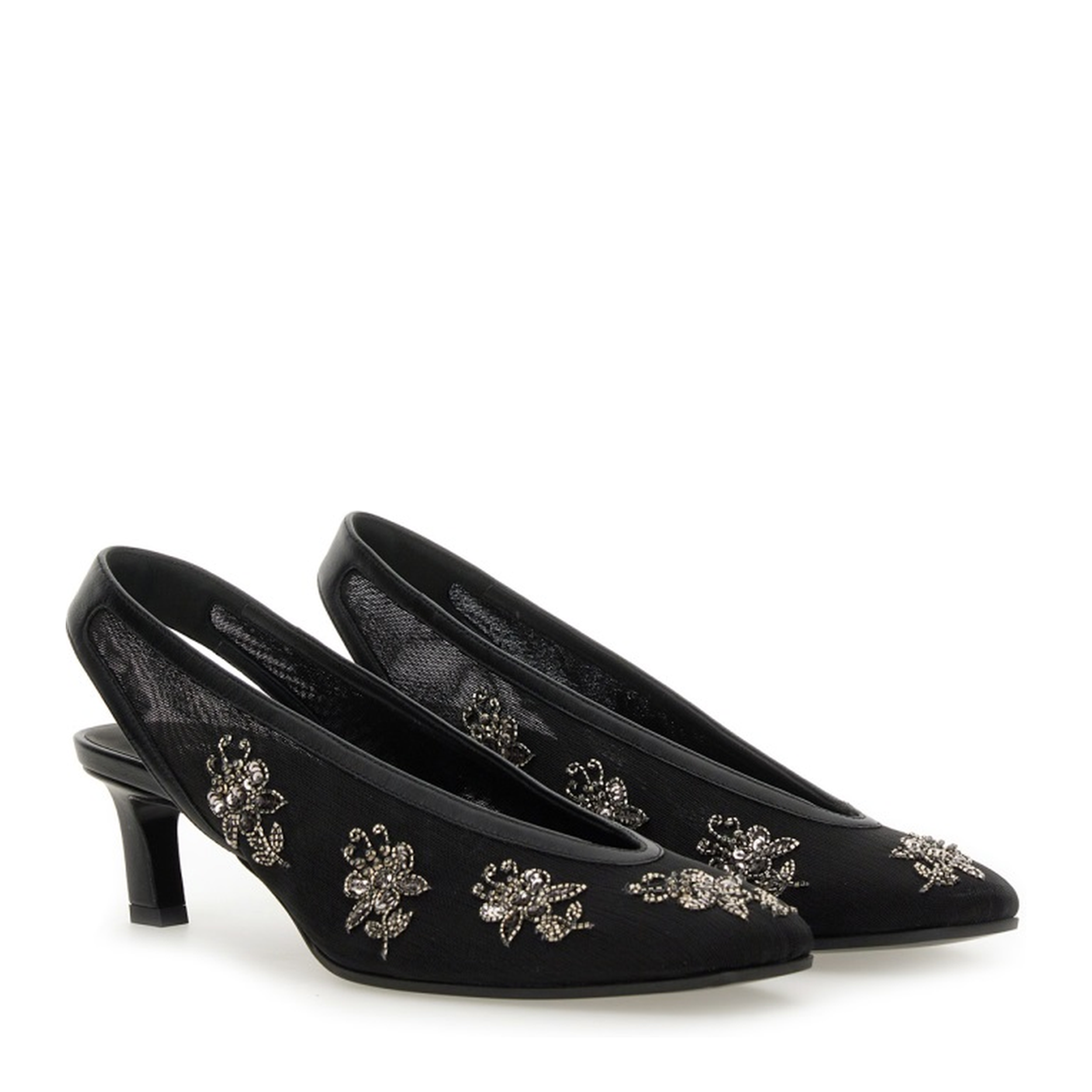 Slingback with Embroidery