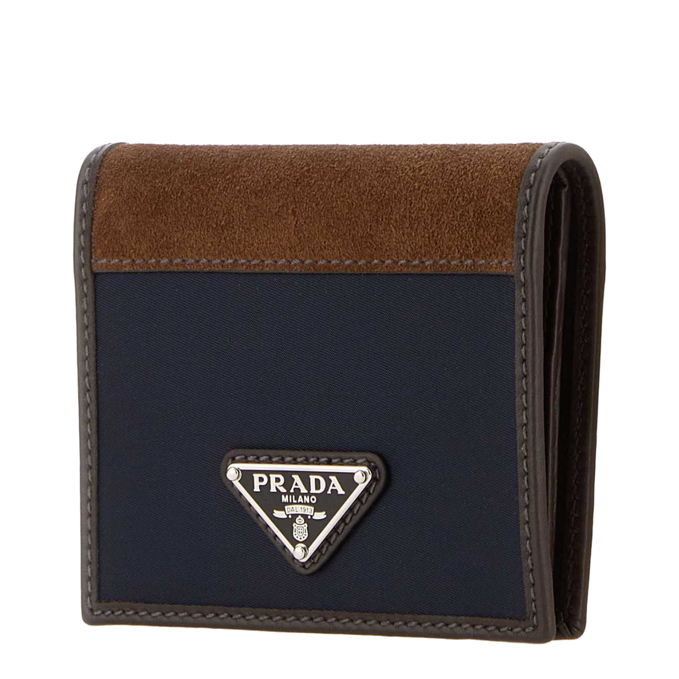 MAYFEYR - Prada - Two-Tone Fabric And Suede Wallet - 2MO004384F0C1B