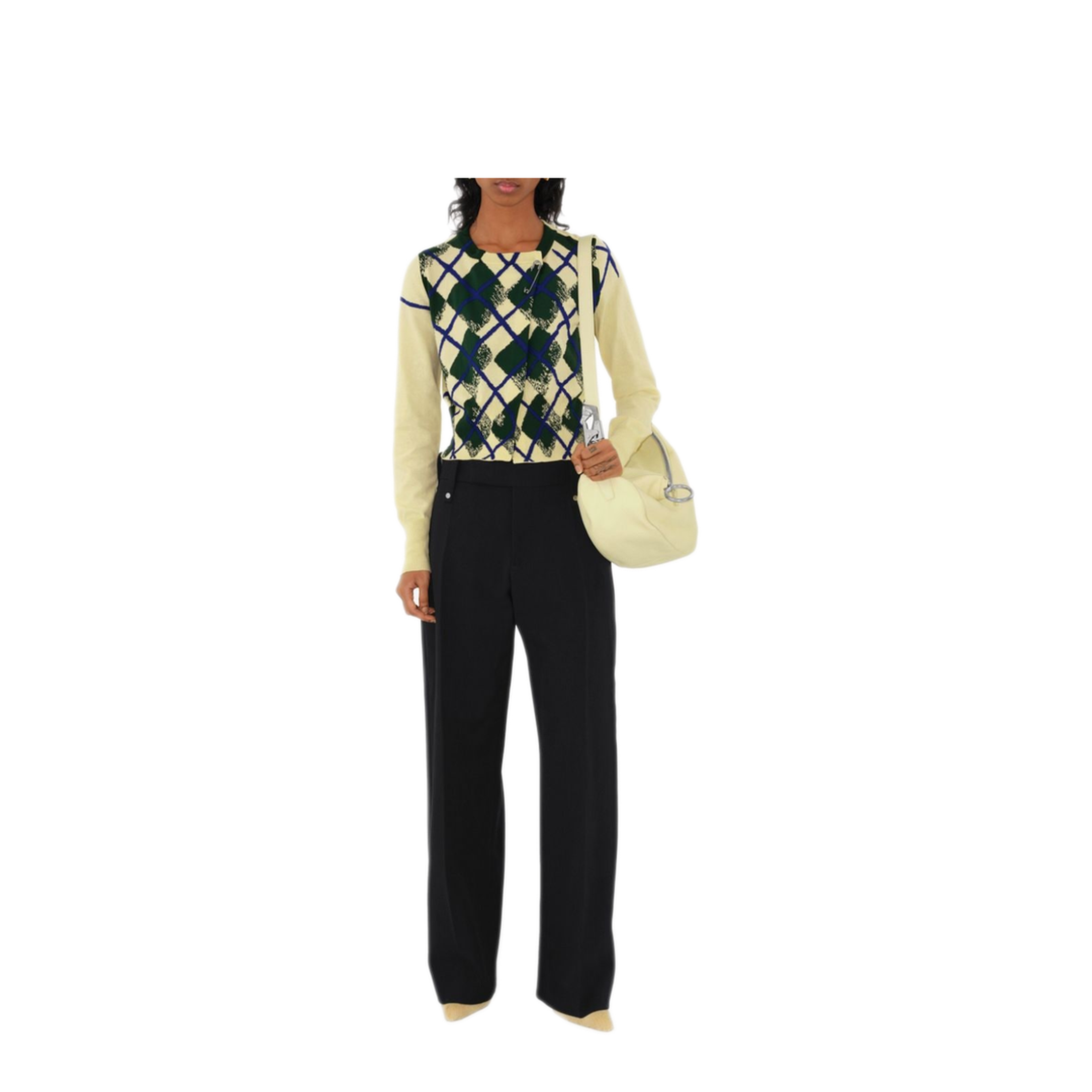 MAYFEYR - Burberry - Argyle-Intarsia Cropped Cotton Jumper - 8080924A4652
