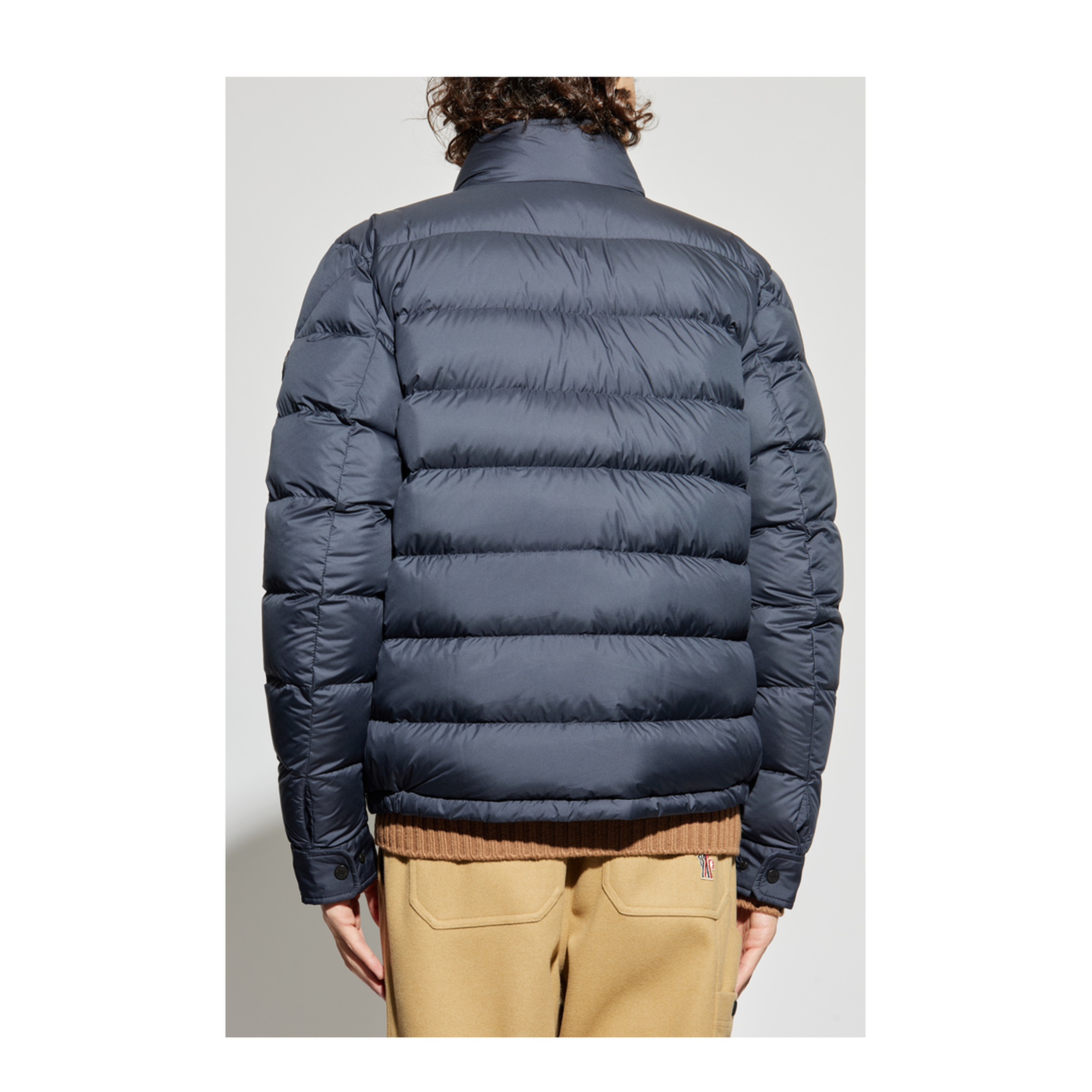 Navy Blue Phrier Short Down Jacket
