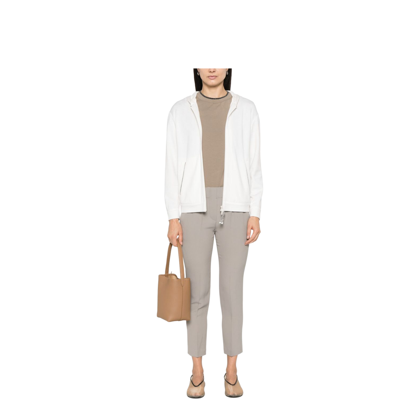 Cotton and Silk Blend Hoodie