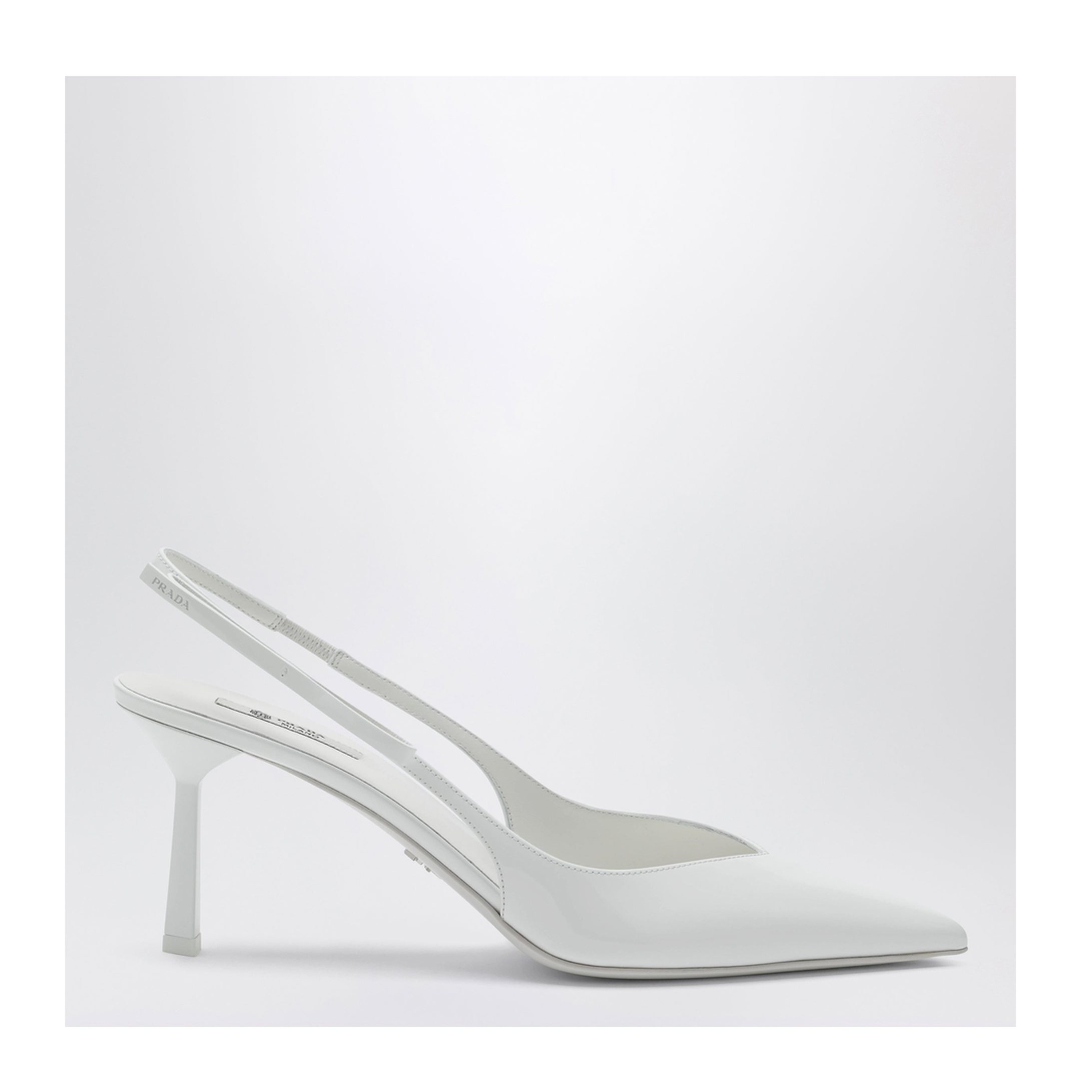 MAYFEYR - Prada - White Leather Slingback Pumps - 1I447OB075069F0009