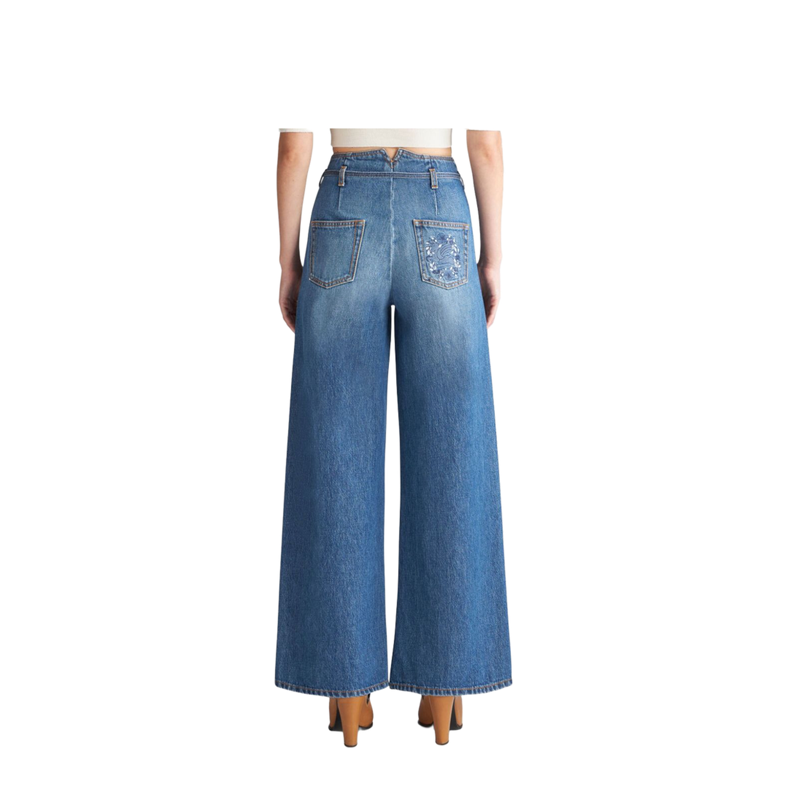 Wide Leg Denim Jeans