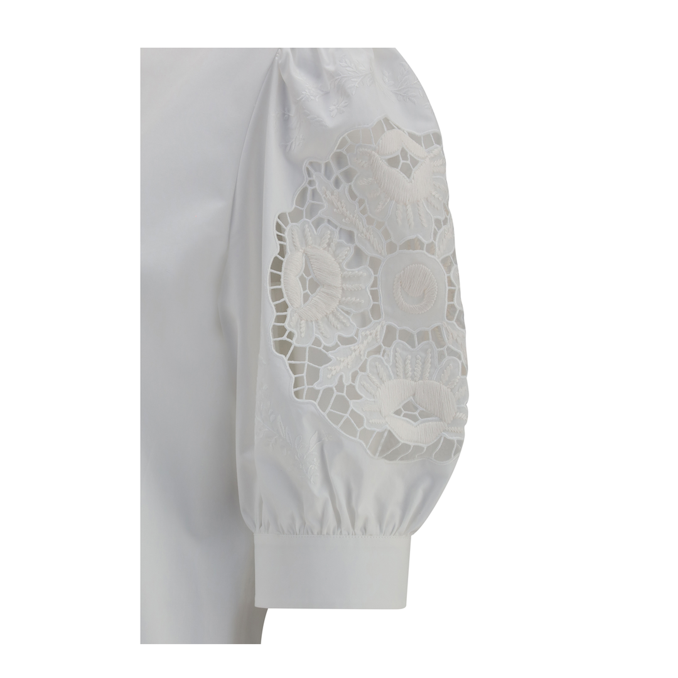 MAYFEYR - Valentino - Shirt With Sangallo Lace Sleeves - 9B3AA0H65A6