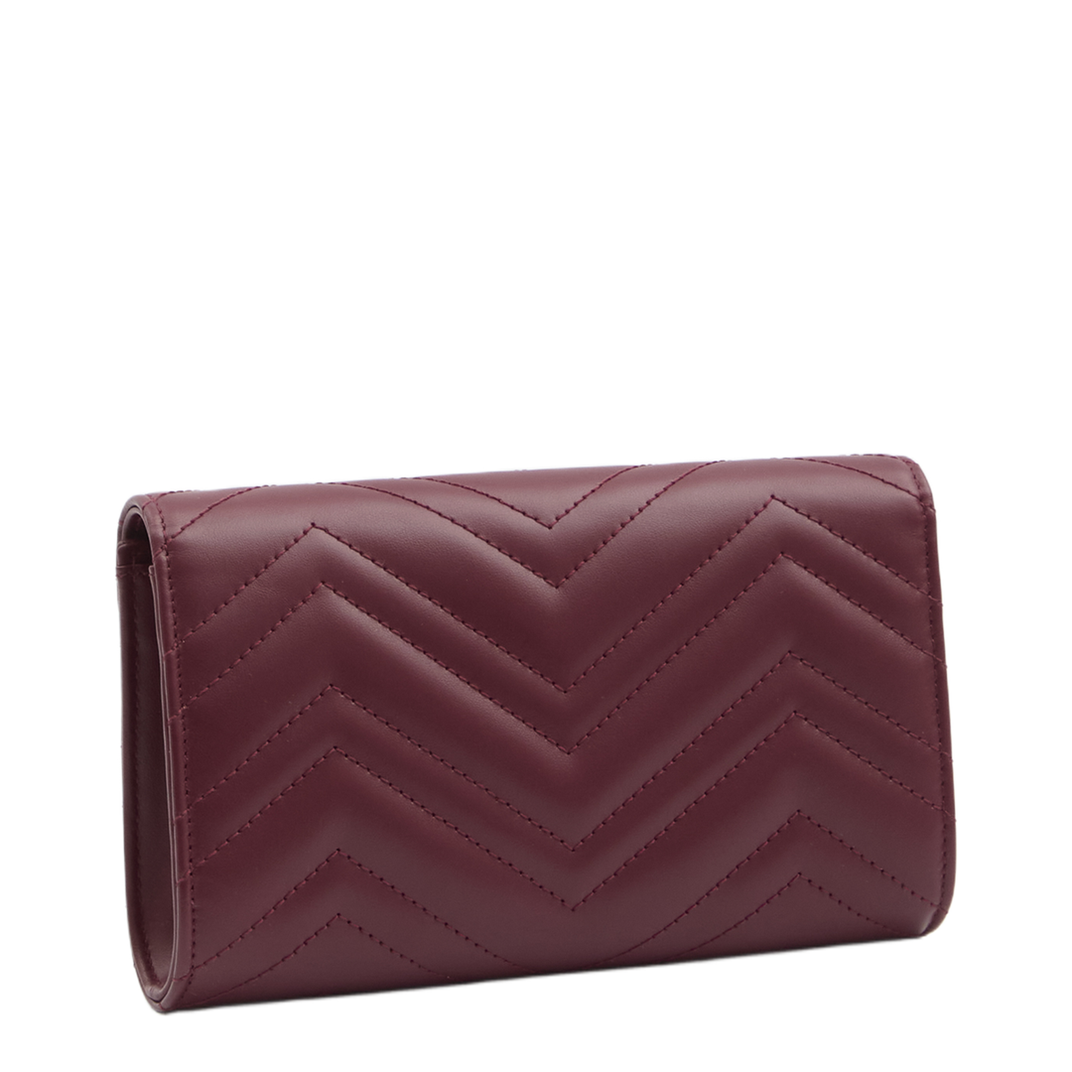 Wallet on Chain in Rosso Ancora Red Leather