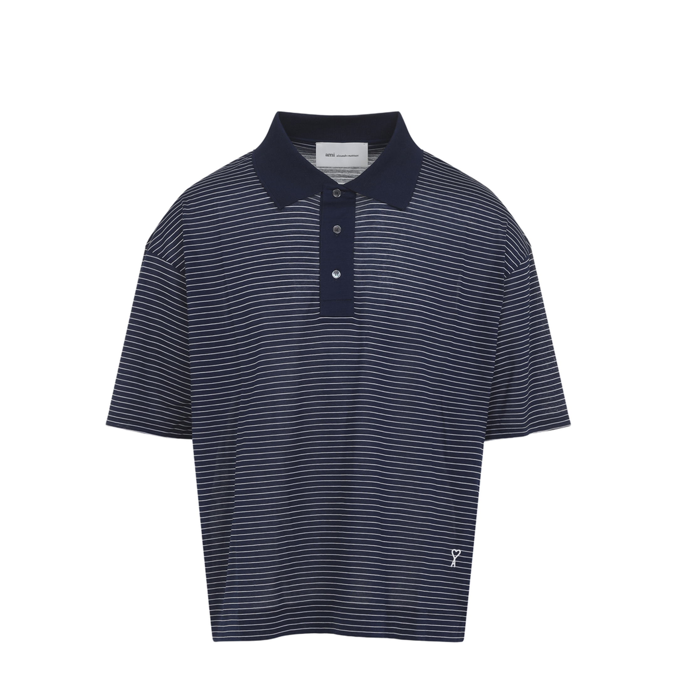 MAYFEYR - Ami Paris - Striped Boxy Fit Polo - UPL422JE0212