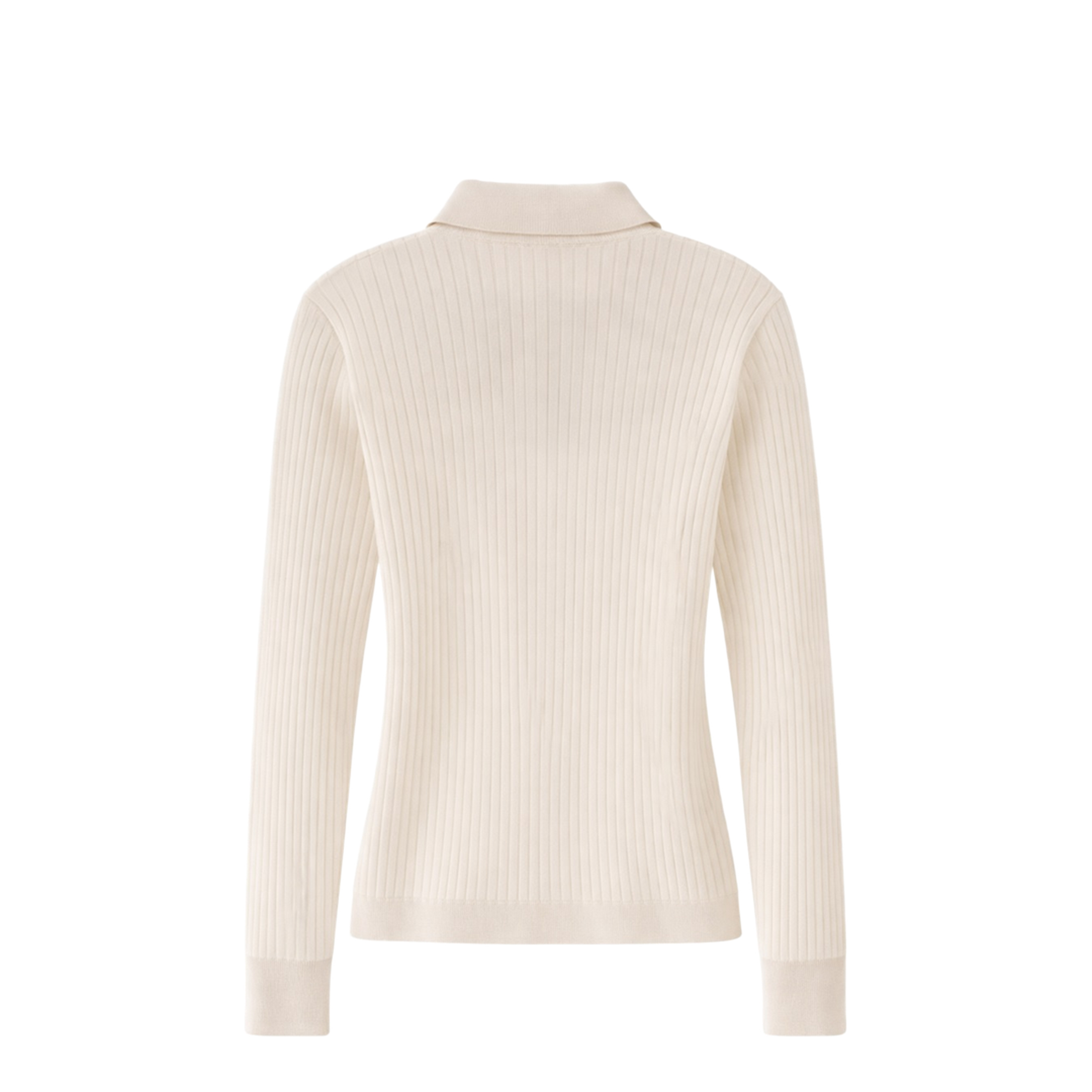 Ribbed Polo with Buttons