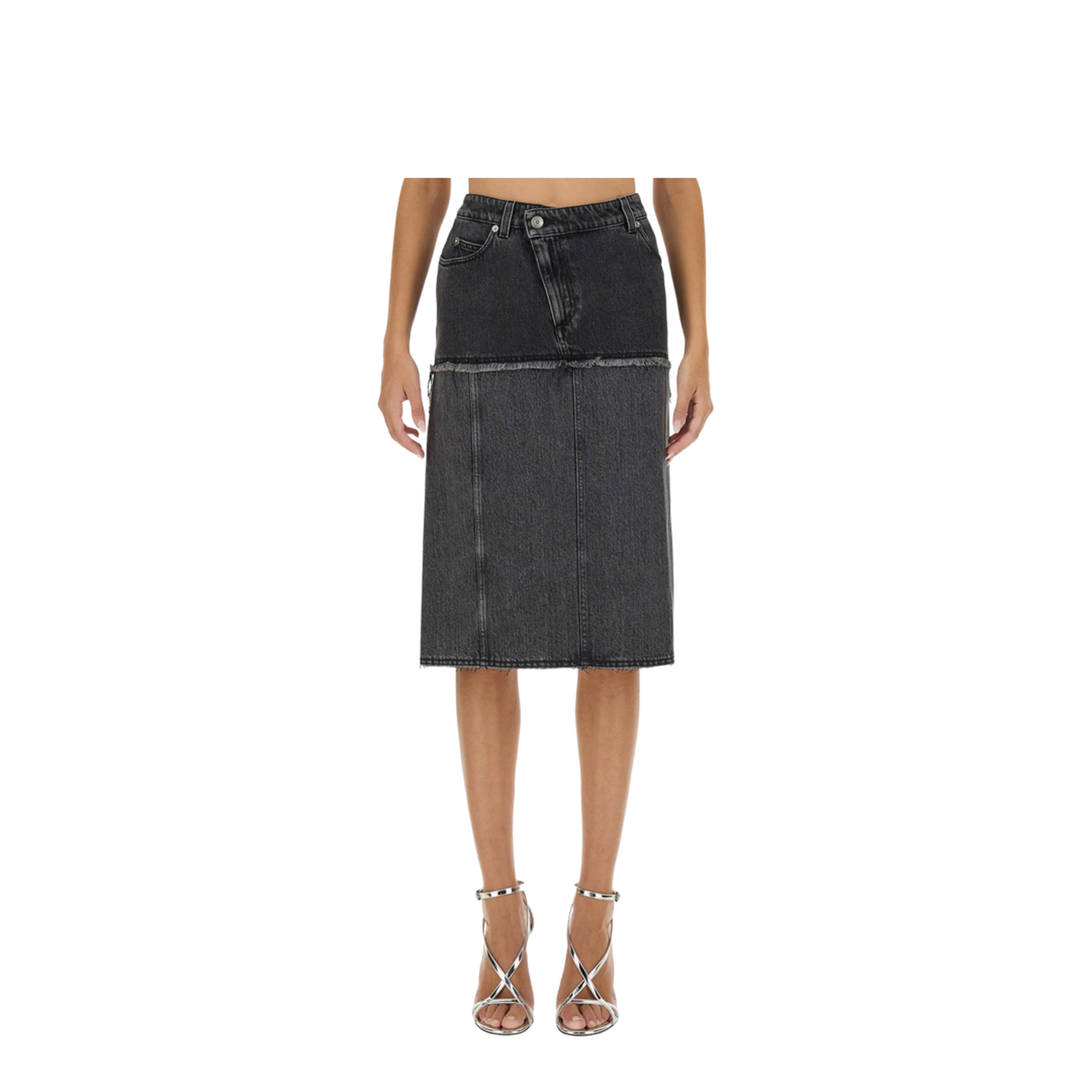 Black Denim Skirt