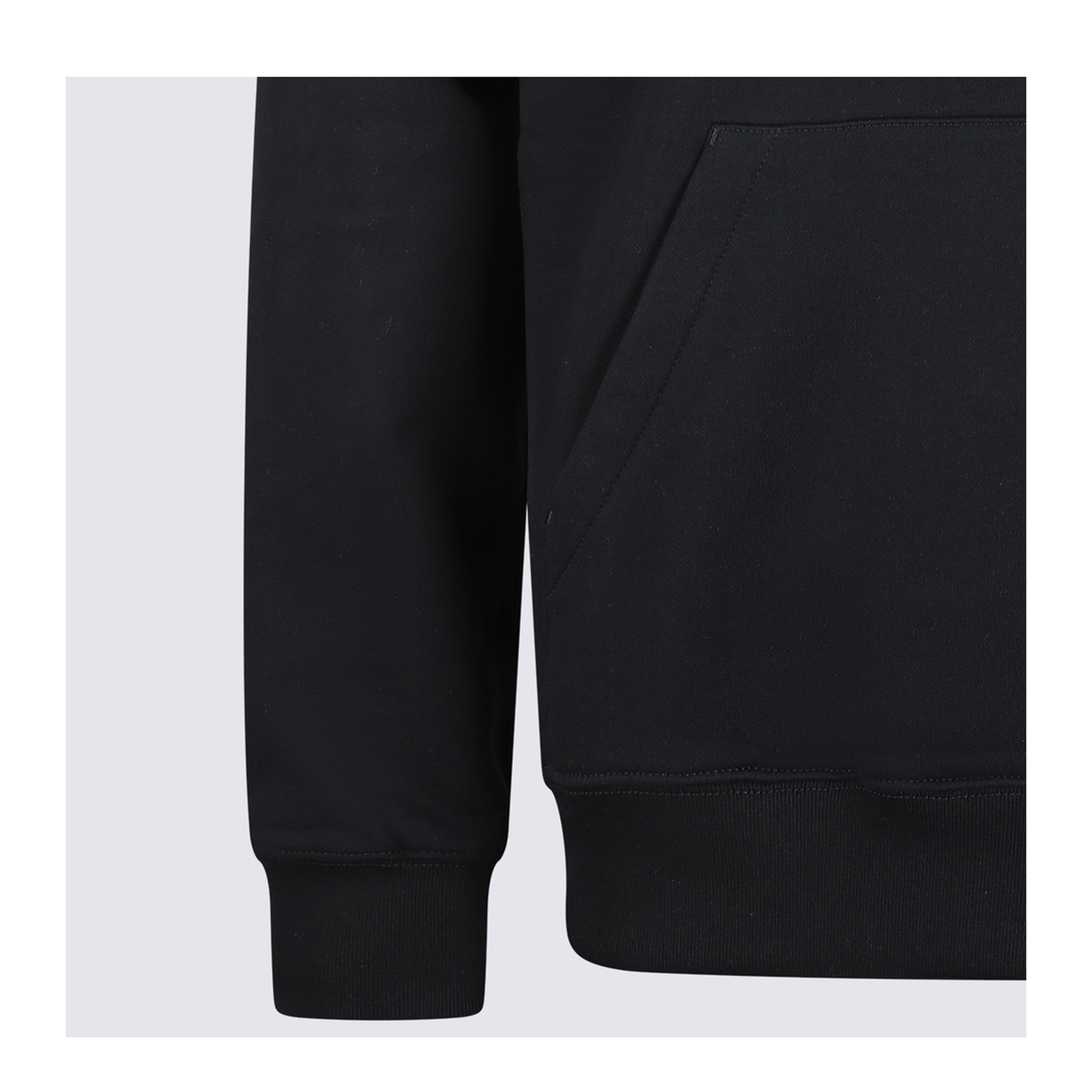 Cotton Jersey Sweatshirt with Print in Black