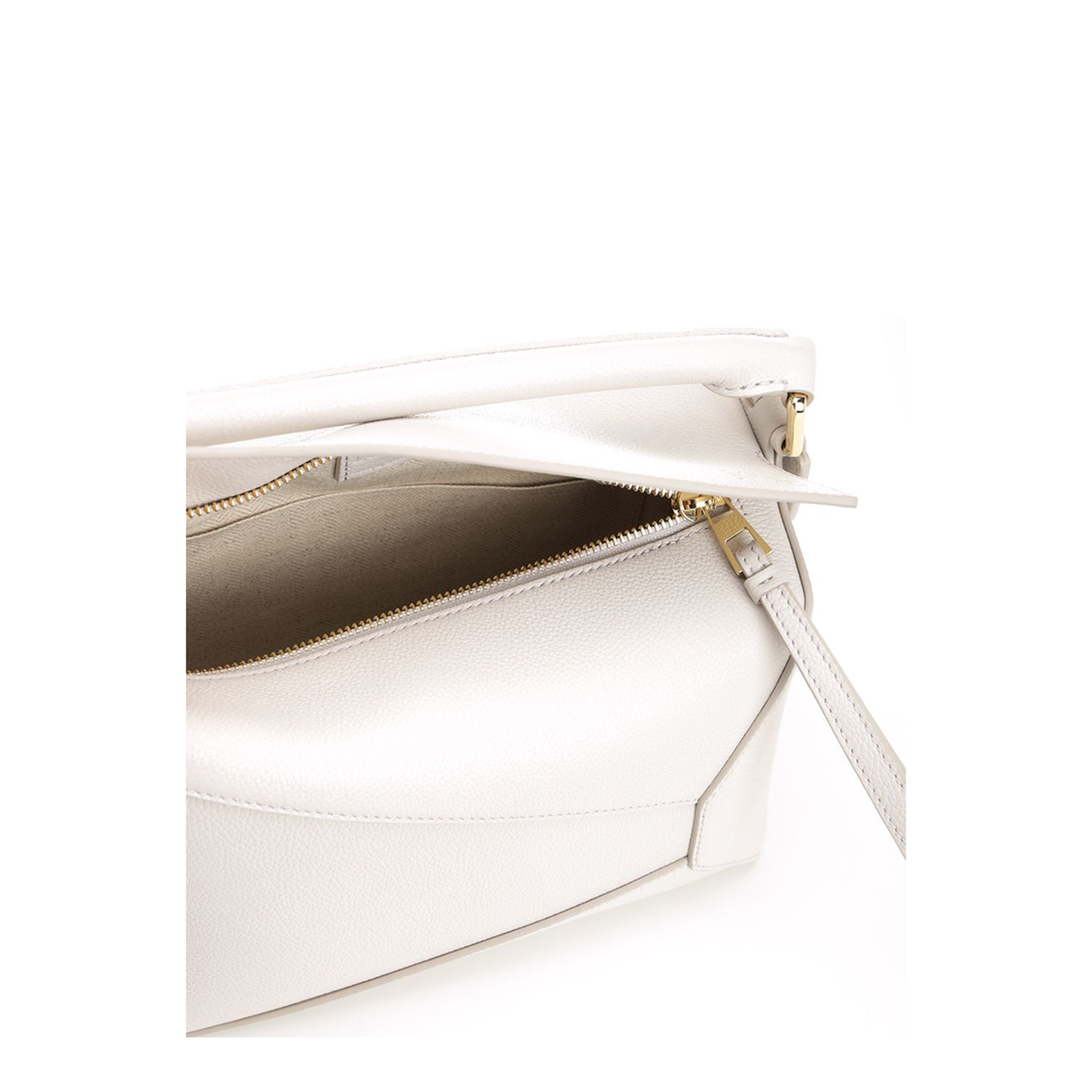 Puzzle Small Calfskin Shoulder Bags - Light Ghost