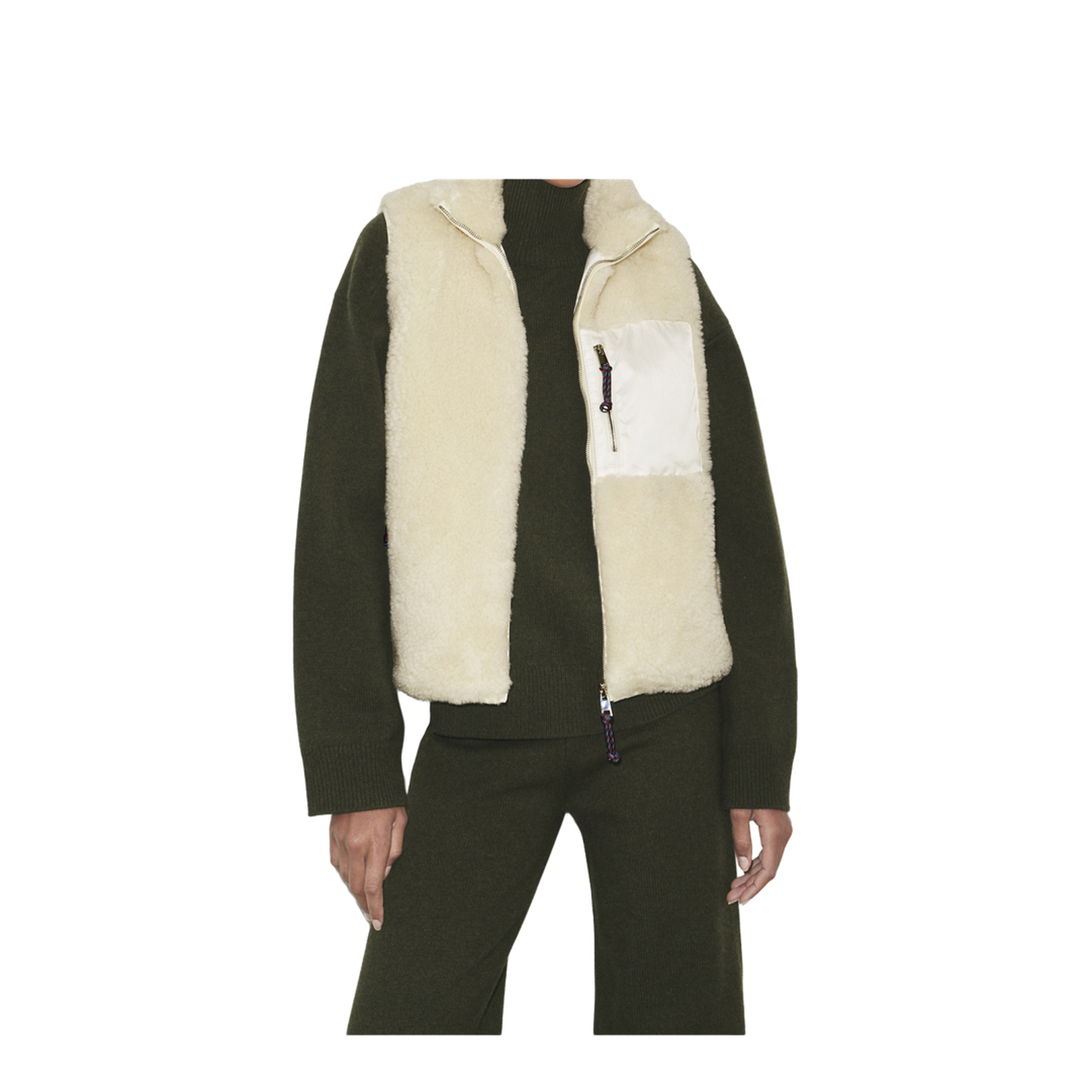 Colorblock Highpile Vest