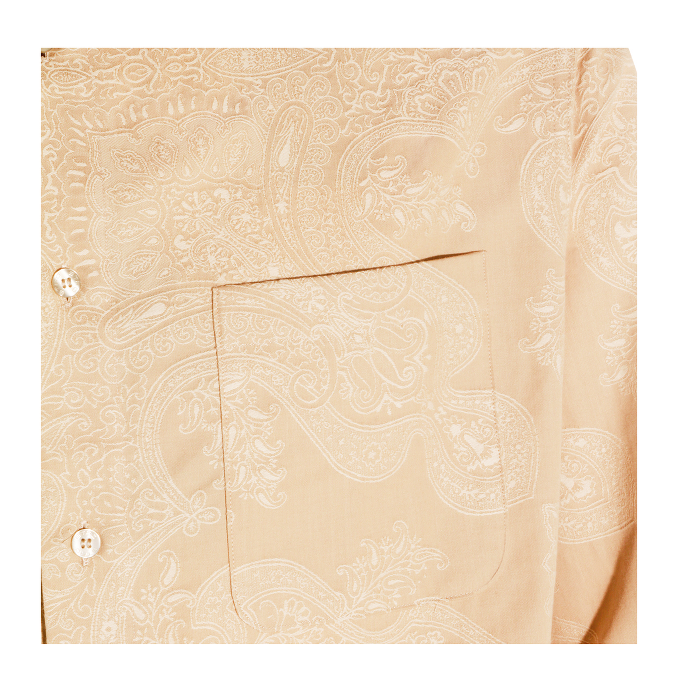 Paisley Cotton Jacquard Shirt Sand