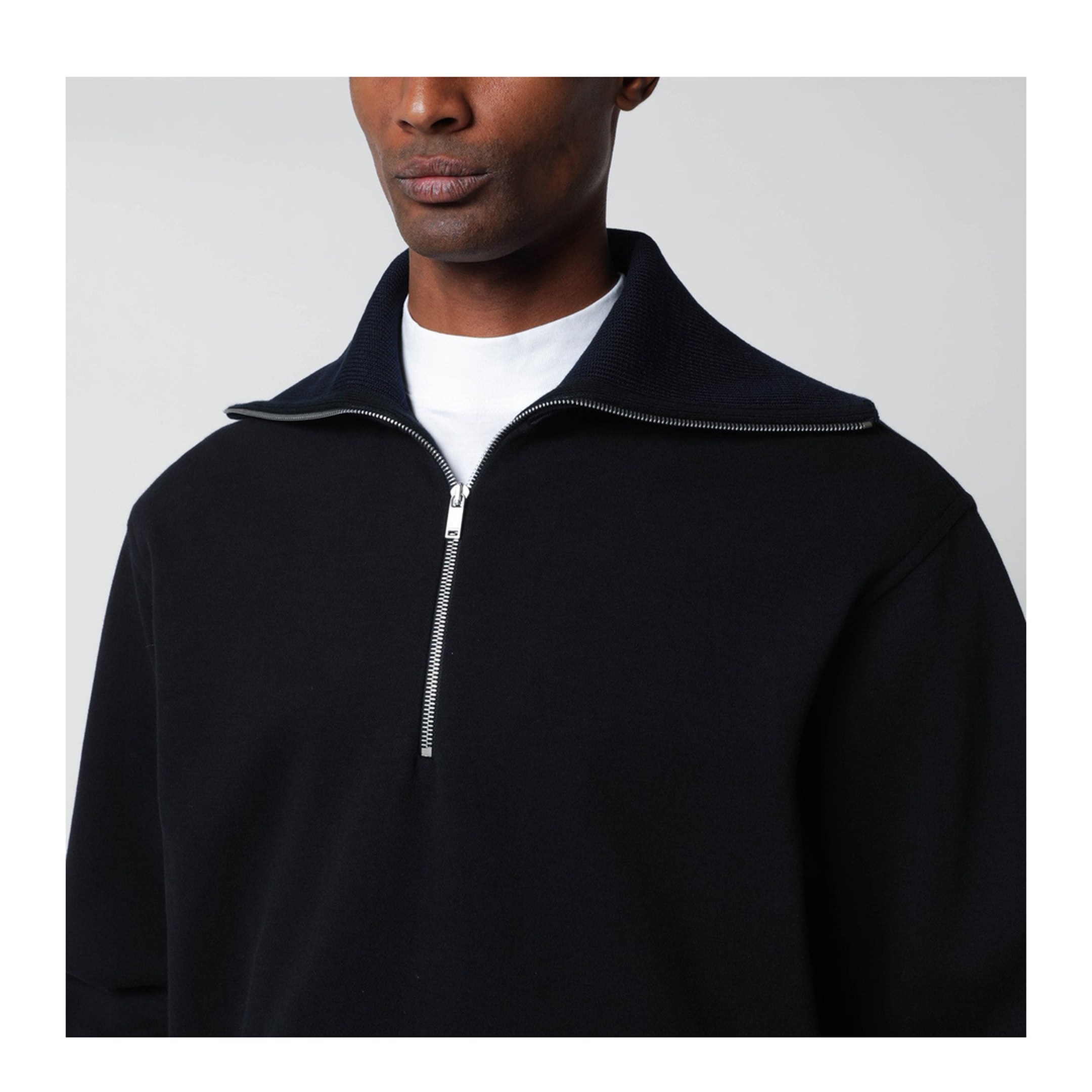 Navy Blue Cotton Sweatshirt