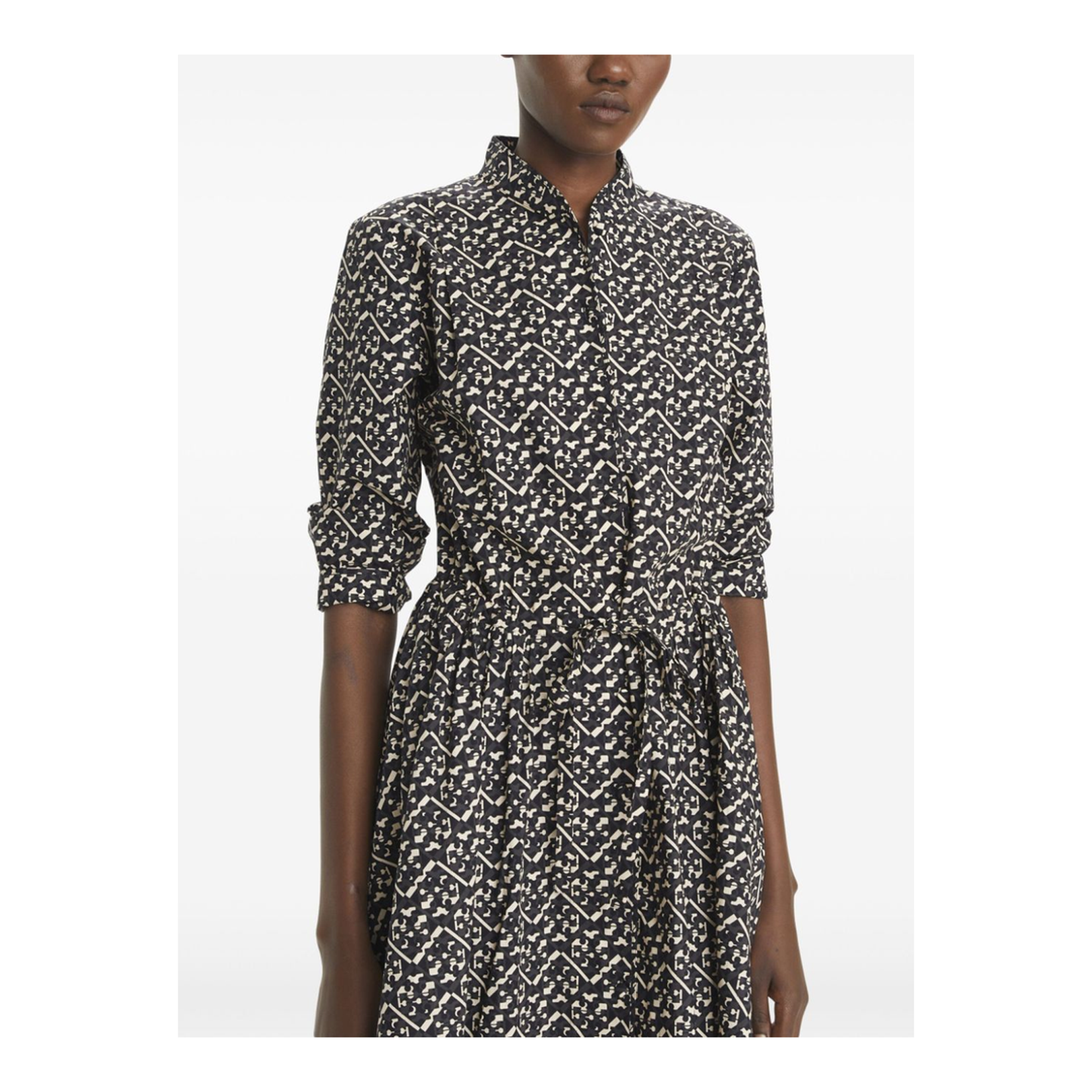 Floral Print Black Dress