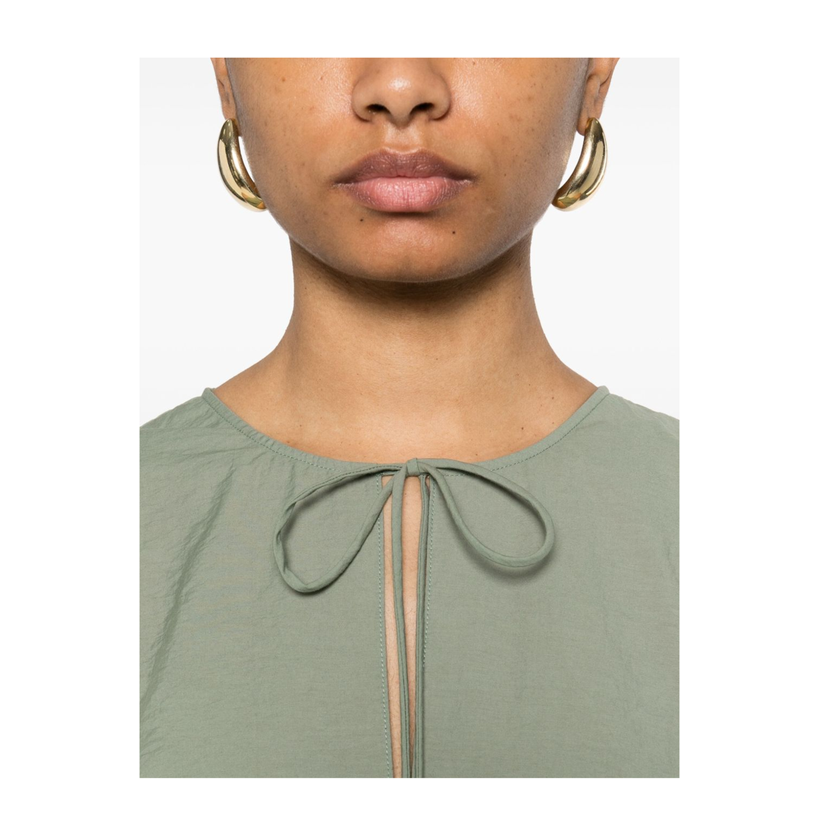 Cotton Blend Midi Dress
