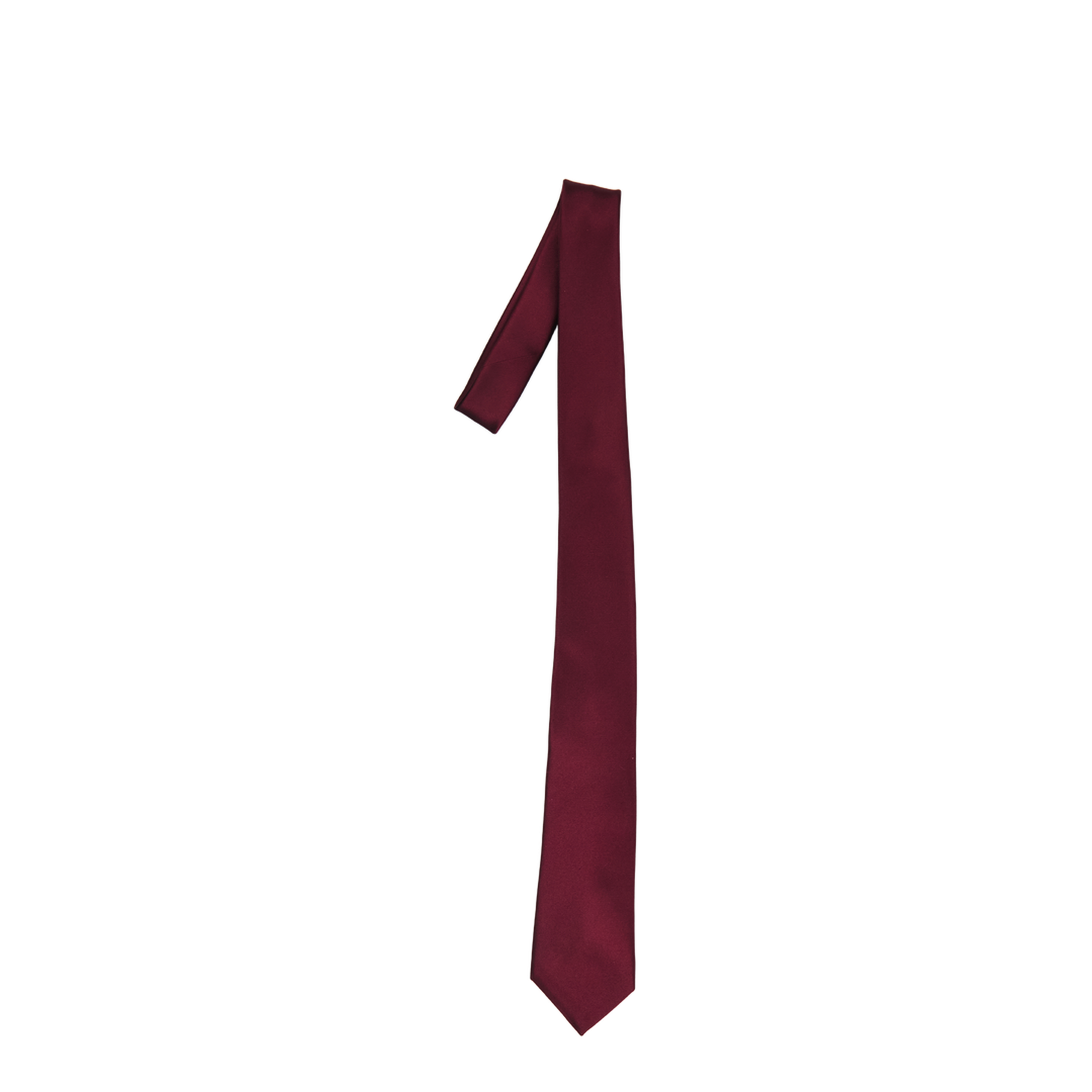 Silk Satin Tie in Bordeaux