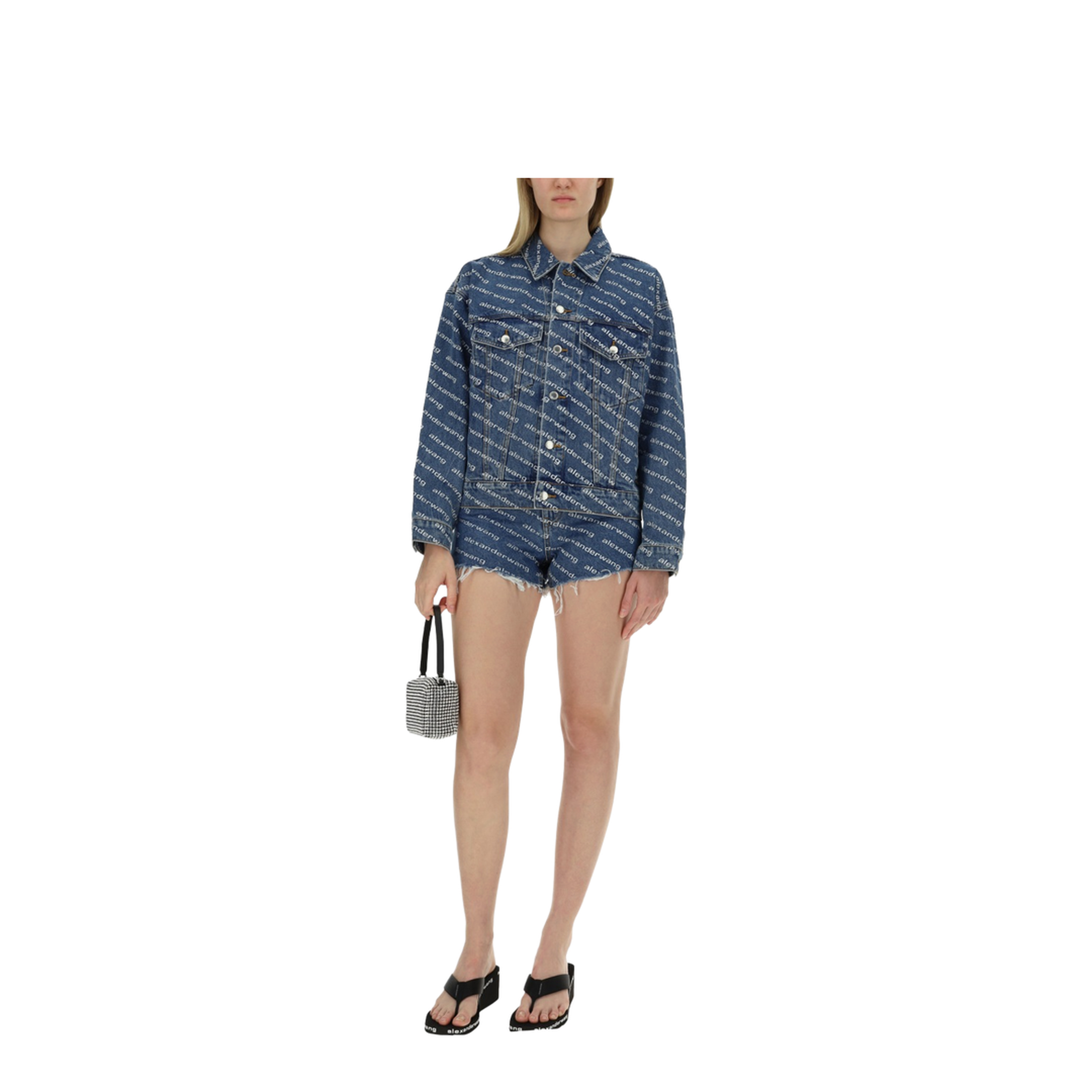 MAYFEYR - Alexander Wang - Shorts With All Over Logo - 4DC1214897460