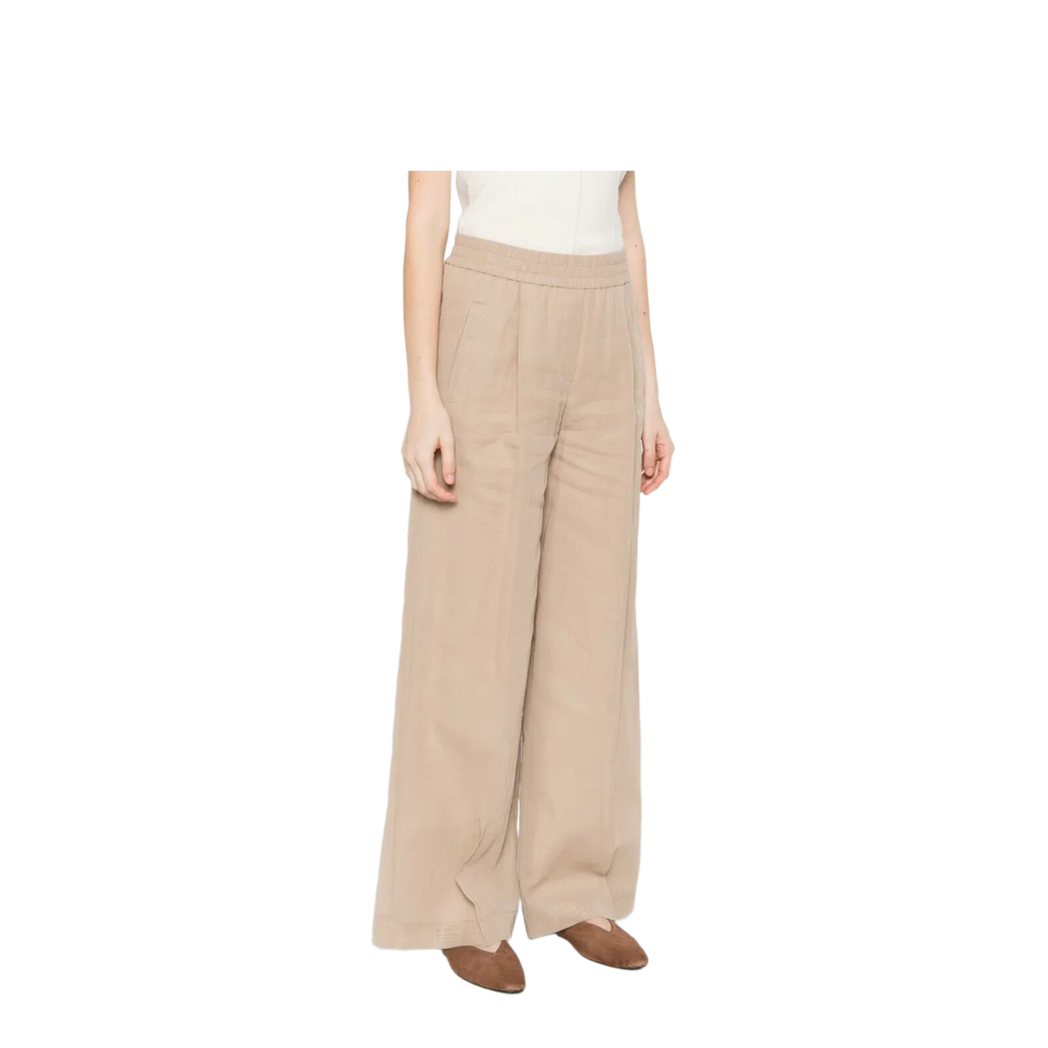 Cotton Trousers Cream