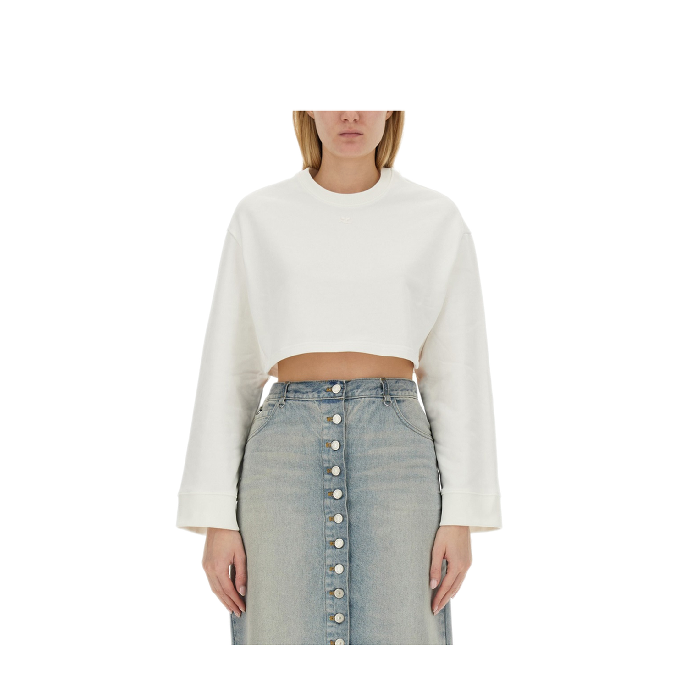 MAYFEYR - Courreges - Cropped Sweatshirt - 124JSW009JS01200001
