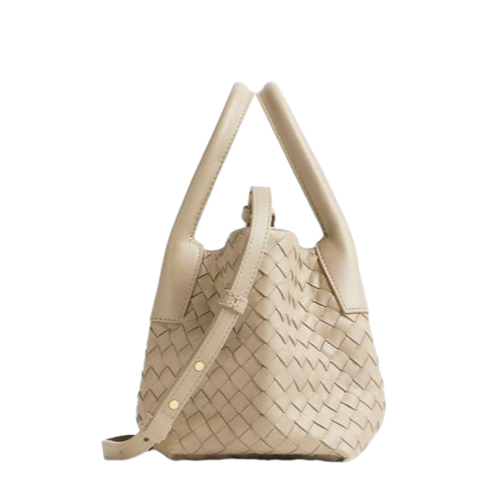 Pinacoteca Small Leather Tote Bags - Beige