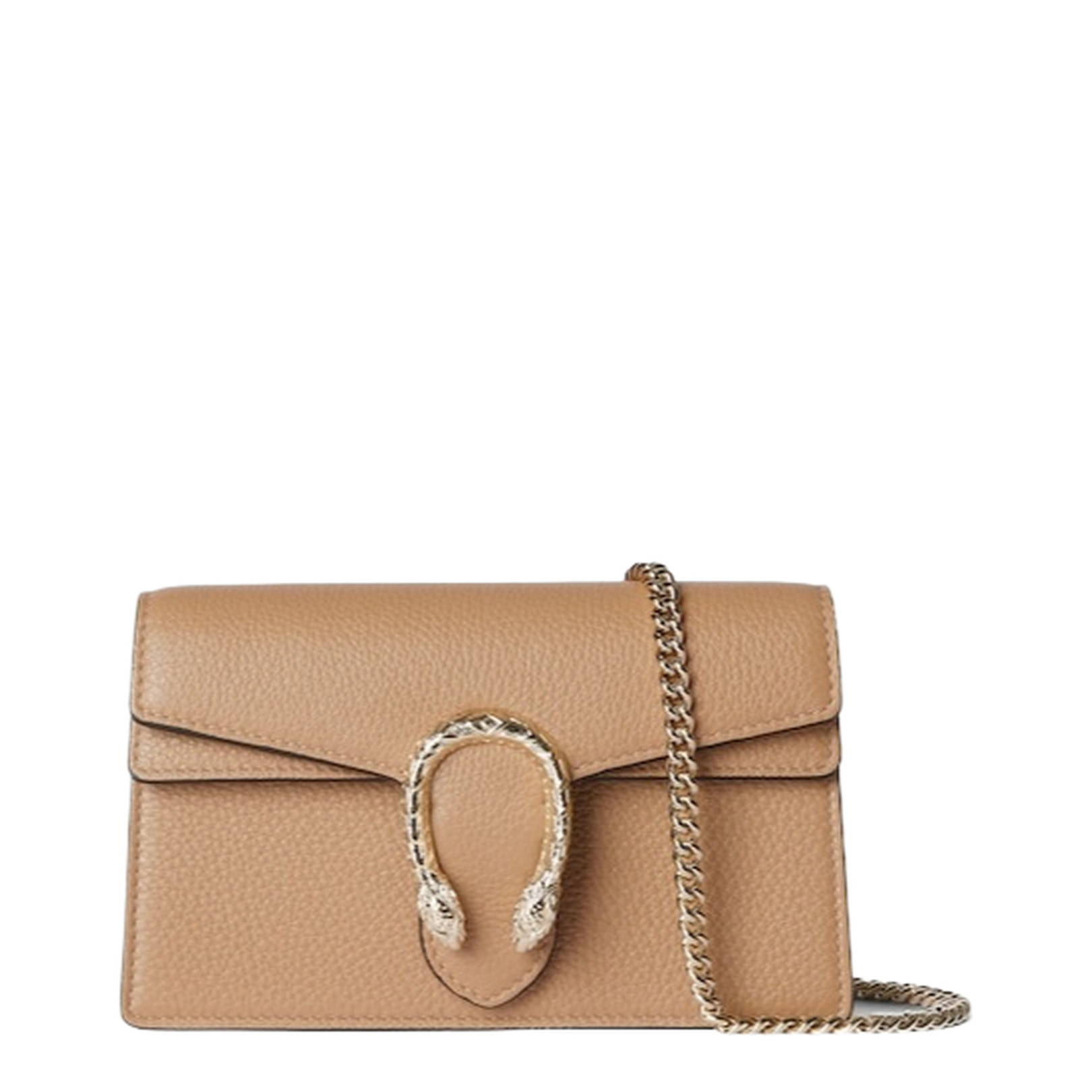 Mini Shoulder Bag in Beige Leather