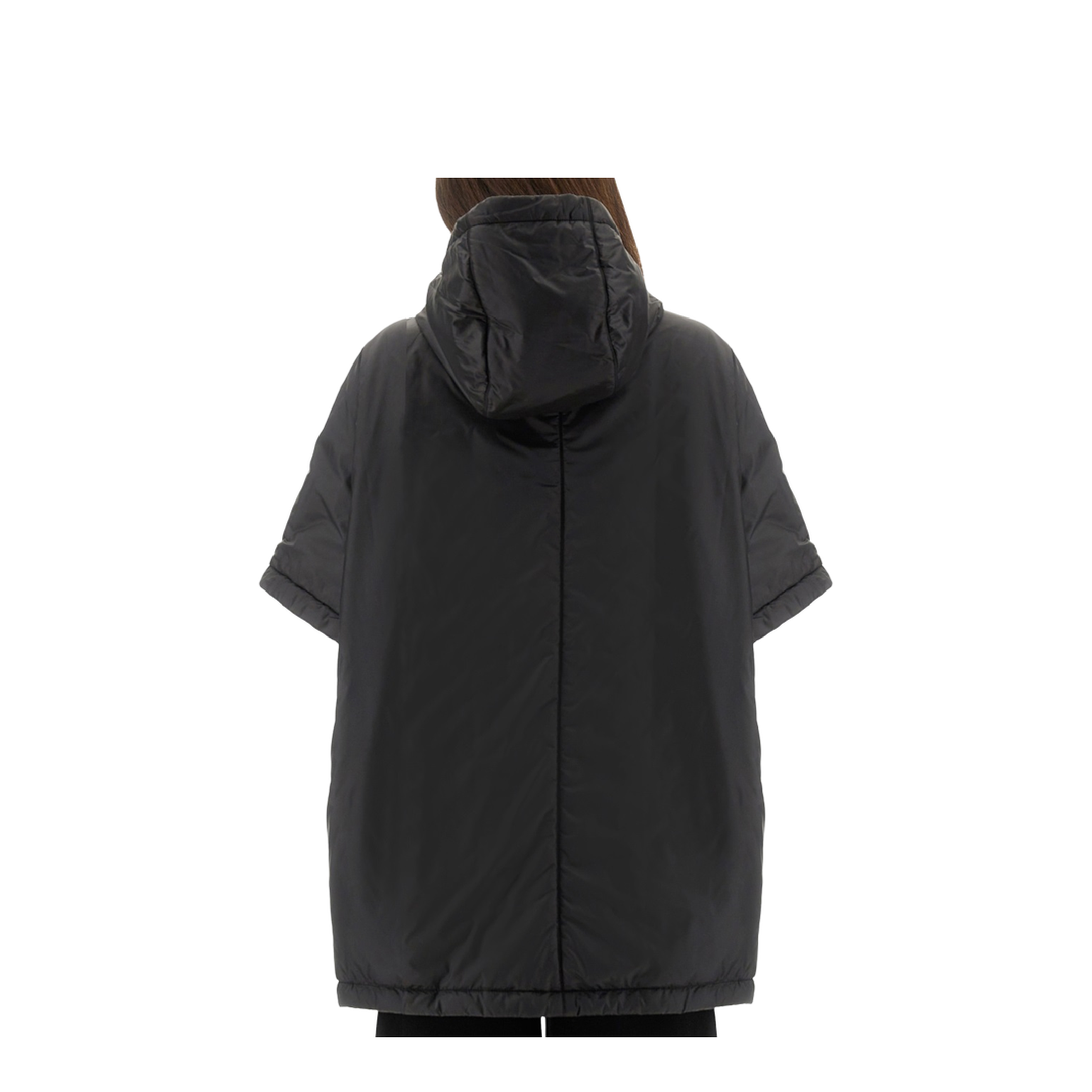 Padded Cape With Hood Coats Black