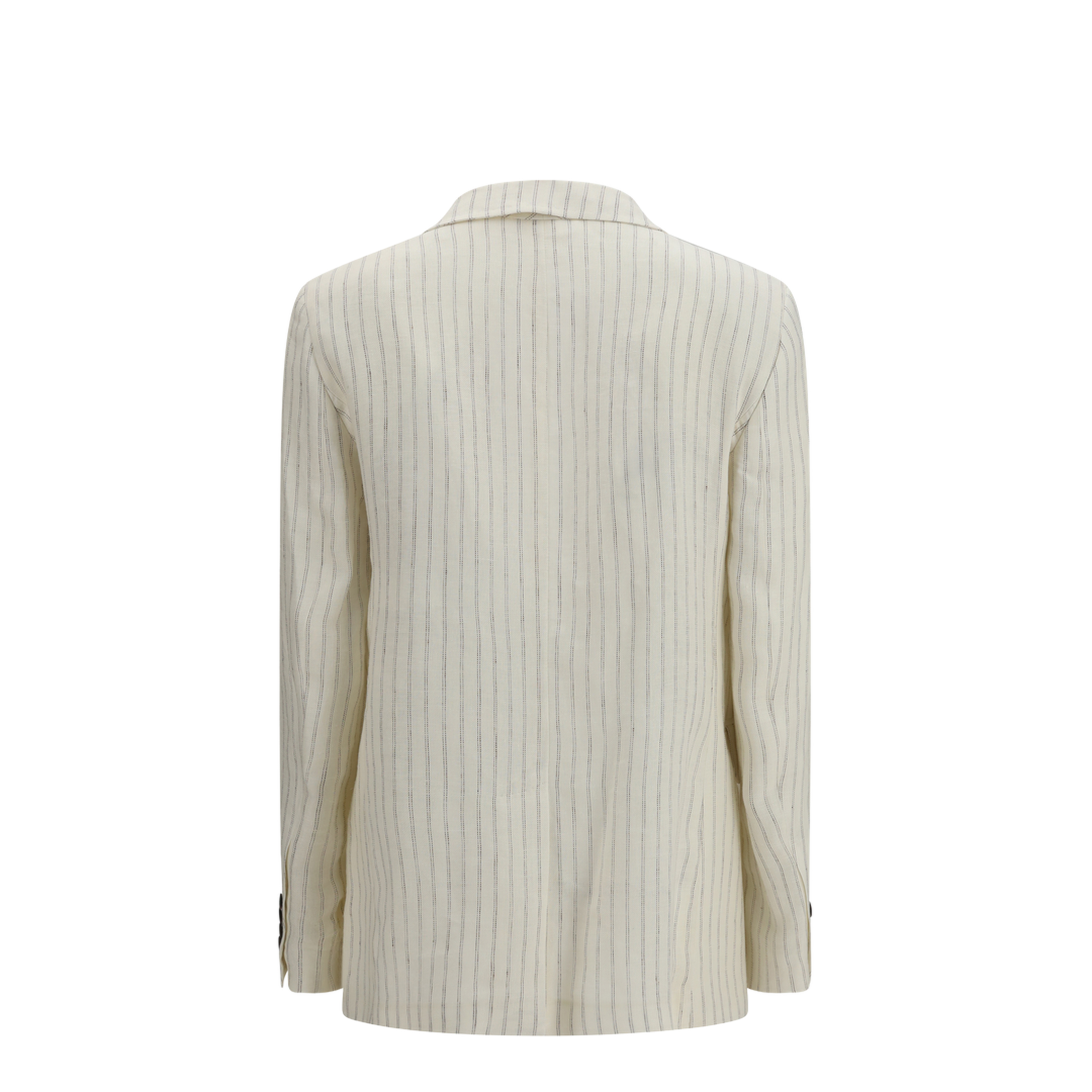 MAYFEYR - - Single-Breasted Pinstriped Linen Blazer - 2616041012600