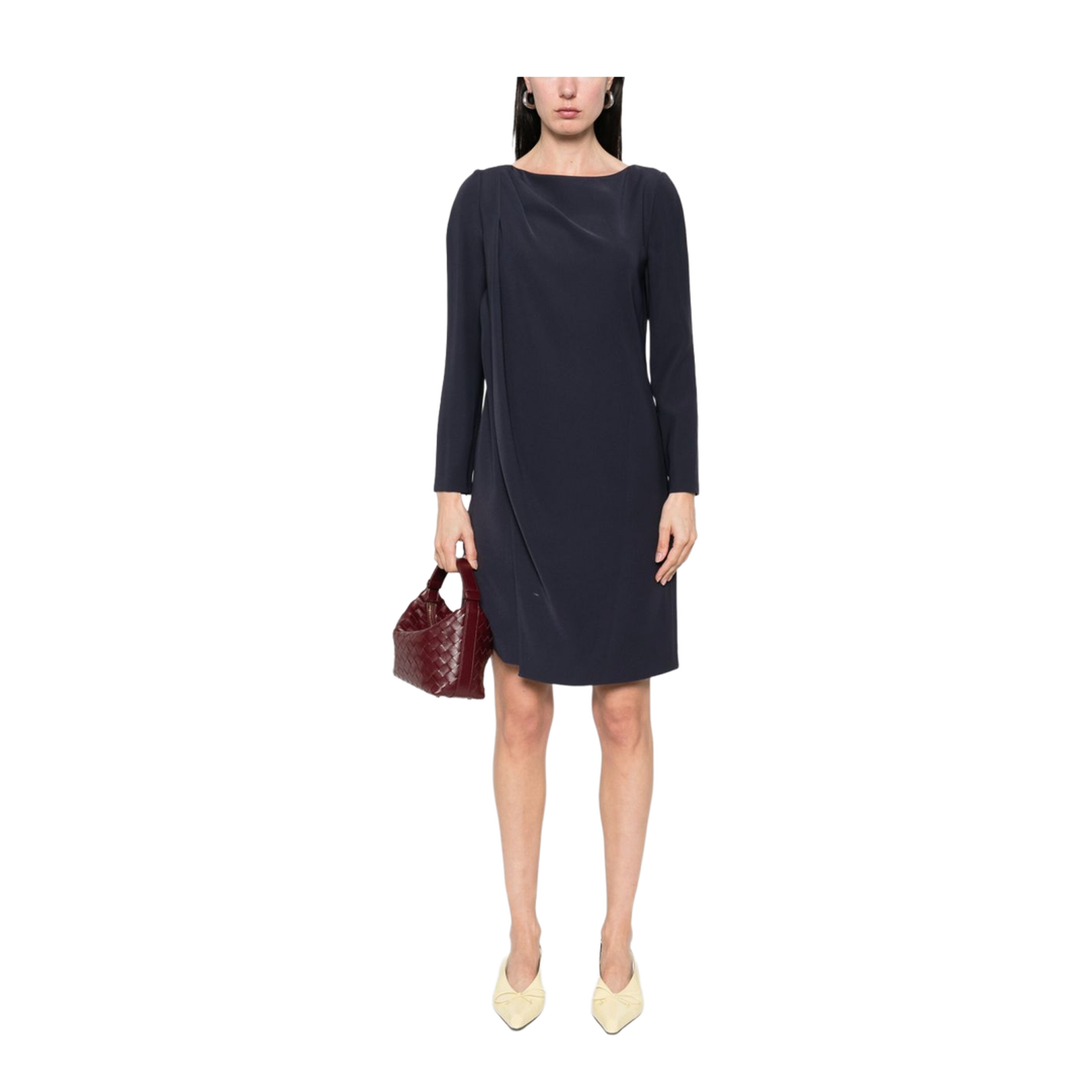 Prussian Blue Overlapping Panel Cady Dress