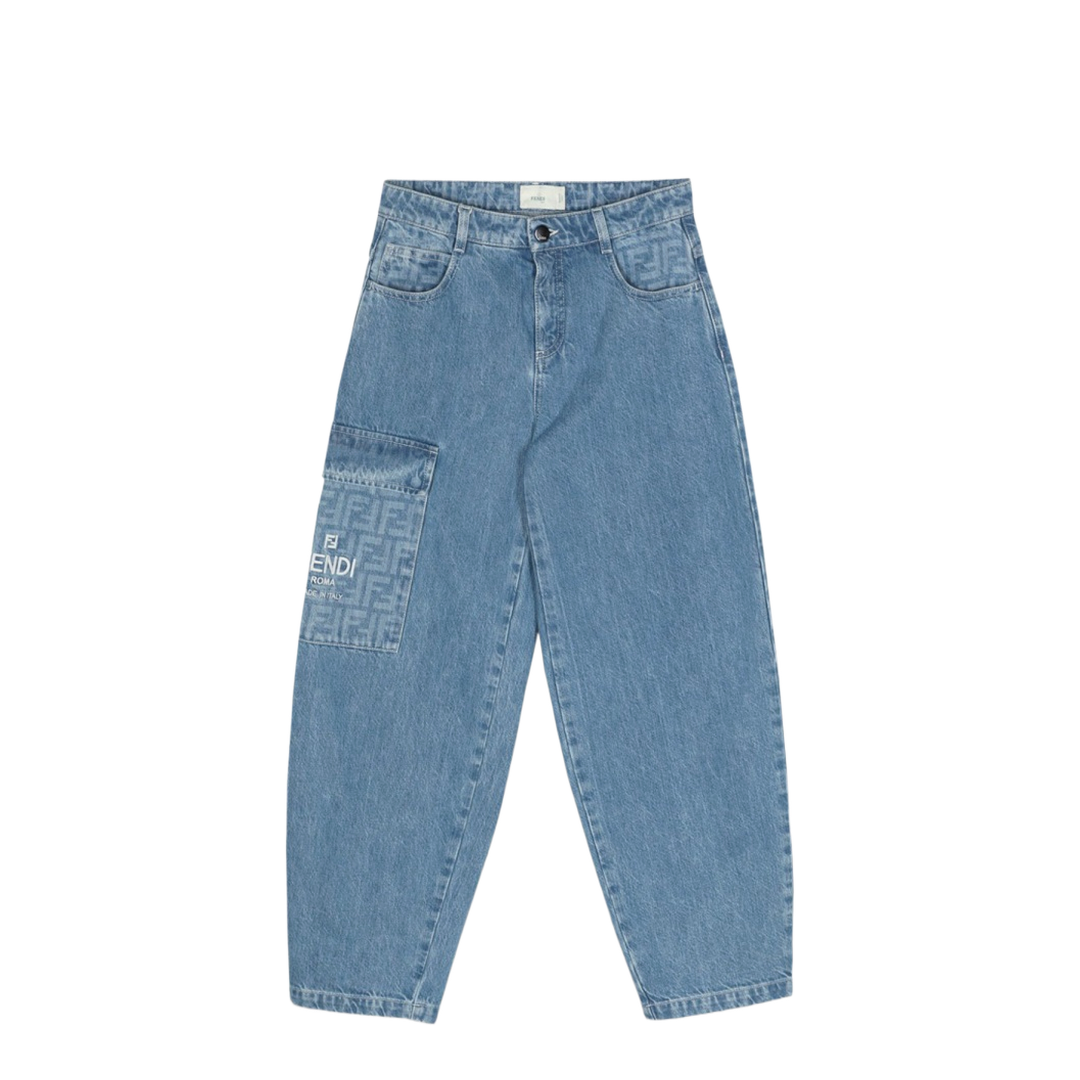 Washed Denim Pants
