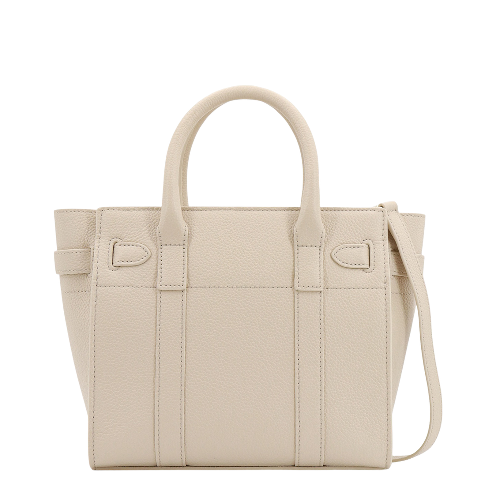 Bayswater Small Beige Handbag with Removable Shoulder Strap
