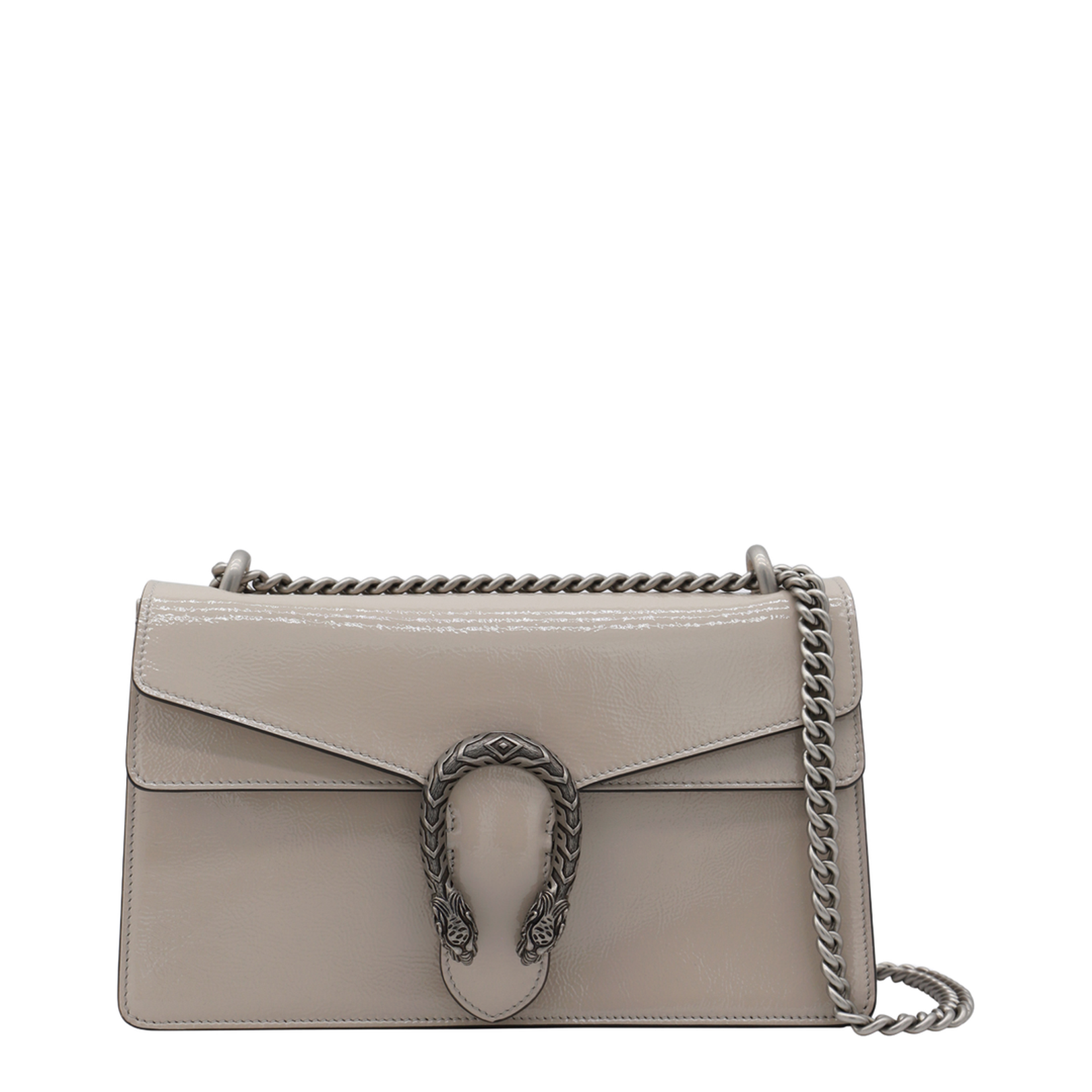 Dionysus Leather Wallet On Chain - Beige