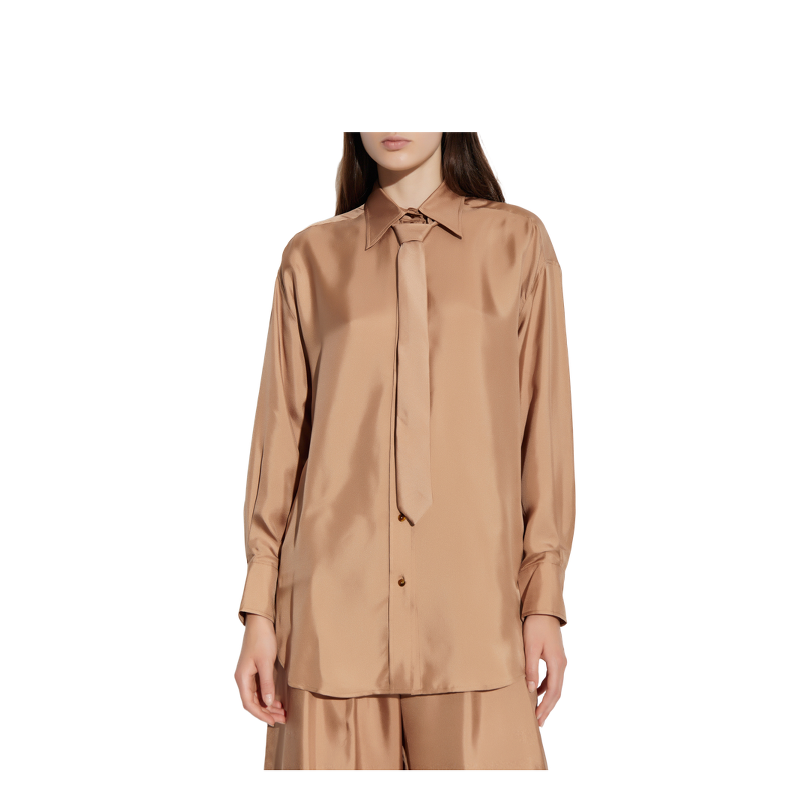 Loose-fit silk shirt