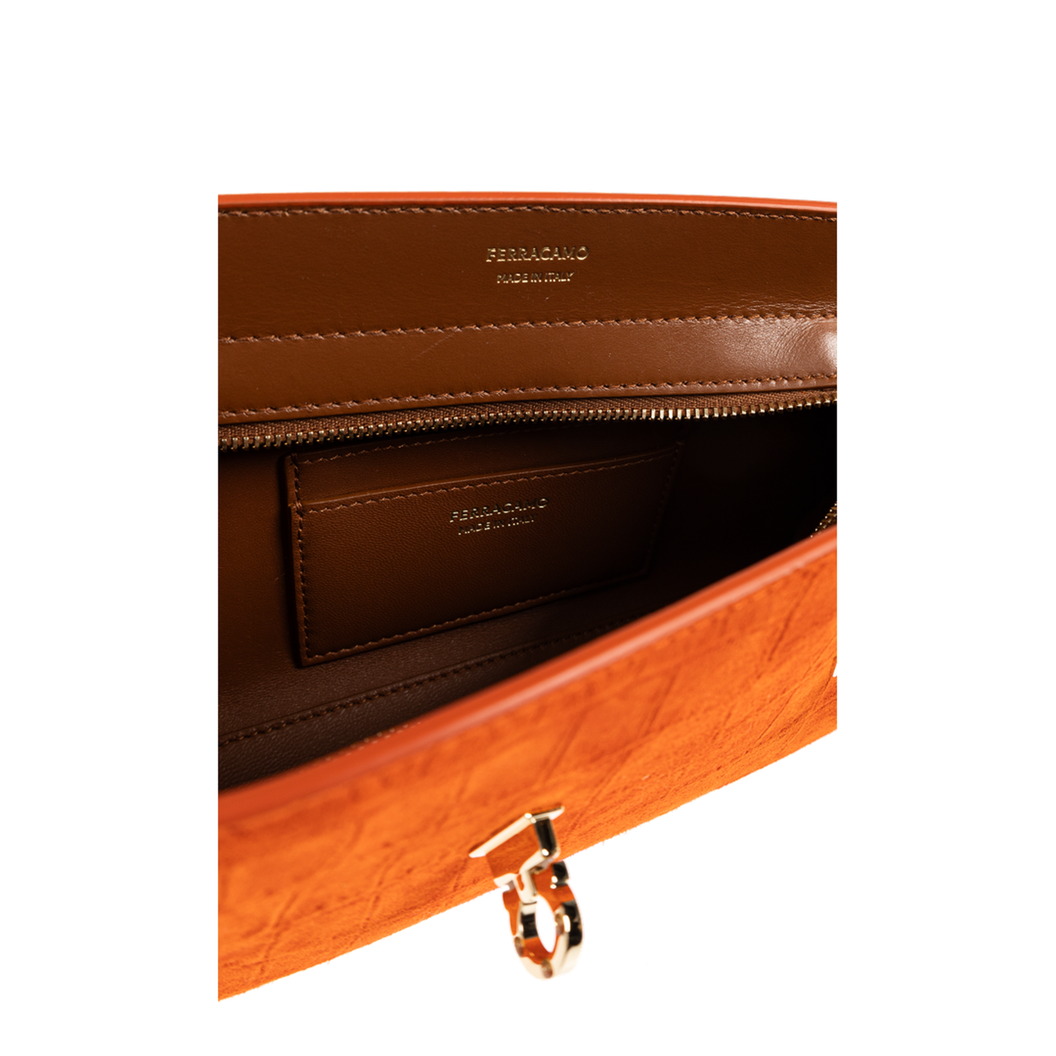 MAYFEYR - Ferragamo - Suede Bag - 218964HUGCBEW792847LIGHTSIENA