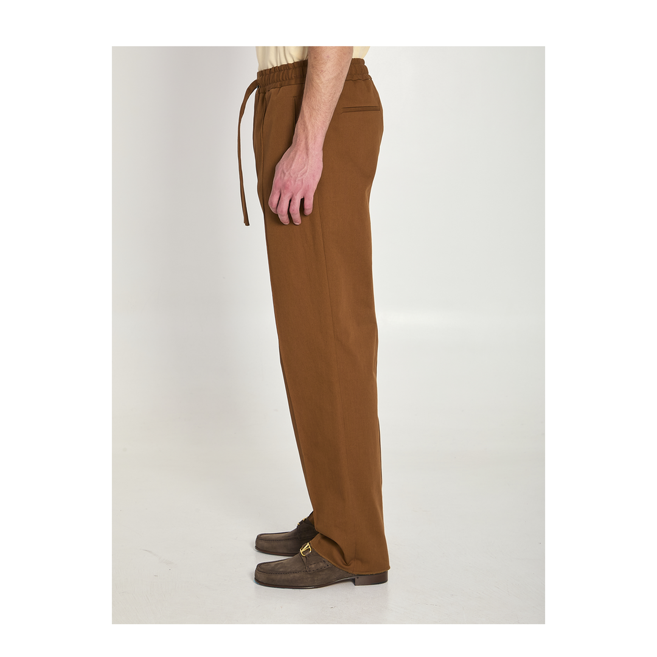 Men's Drawstring Pants Brown