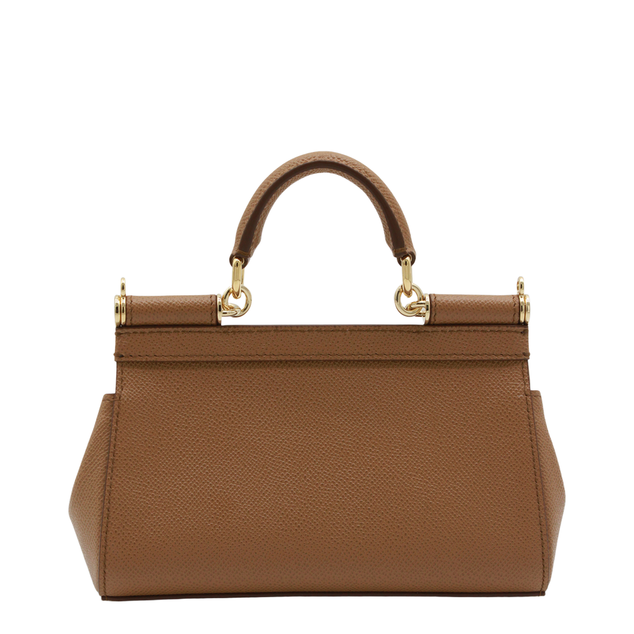 Sicily Mini Calfskin Top Handle Bag - Brown