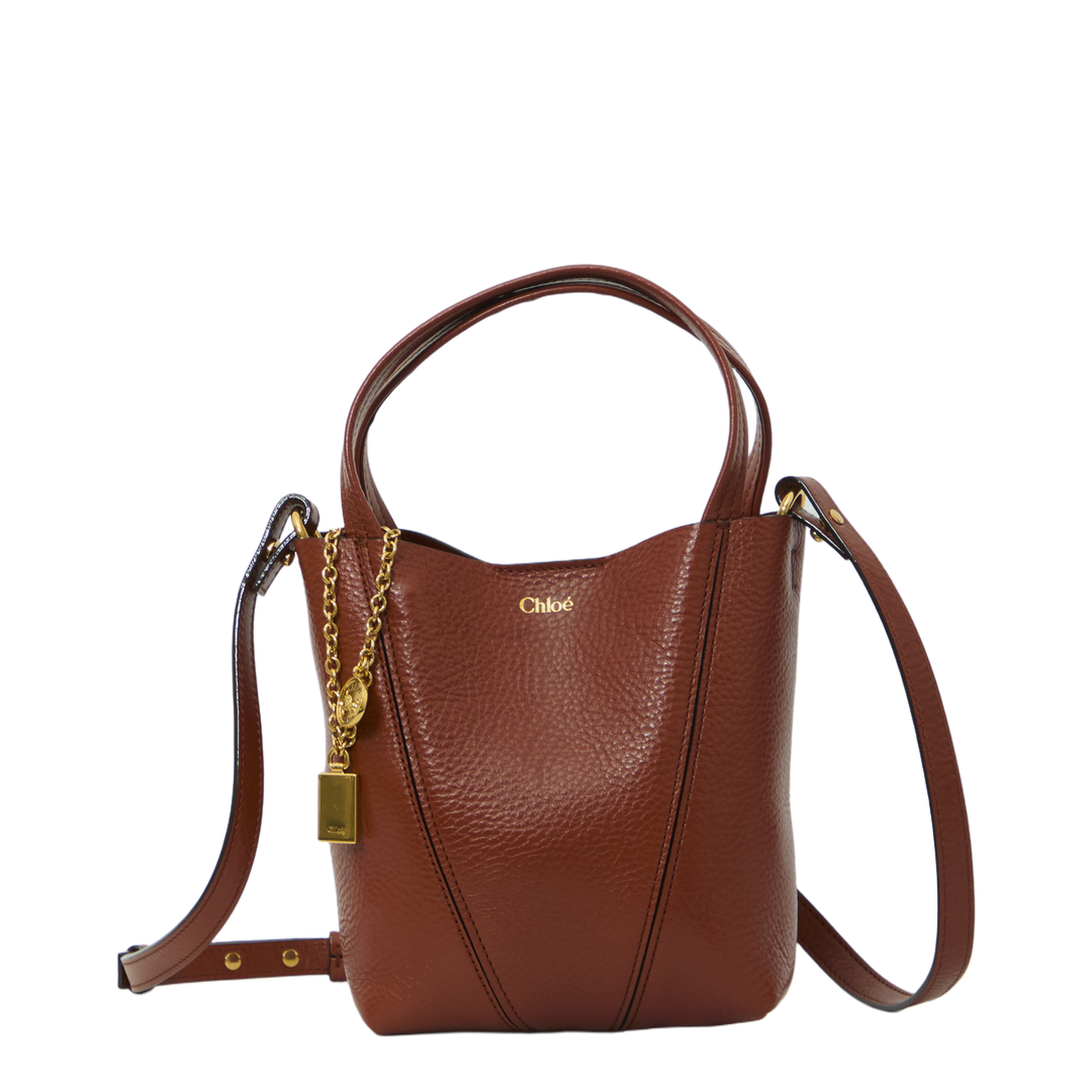 Spin Small Cowhide Tote - Blushy Brown