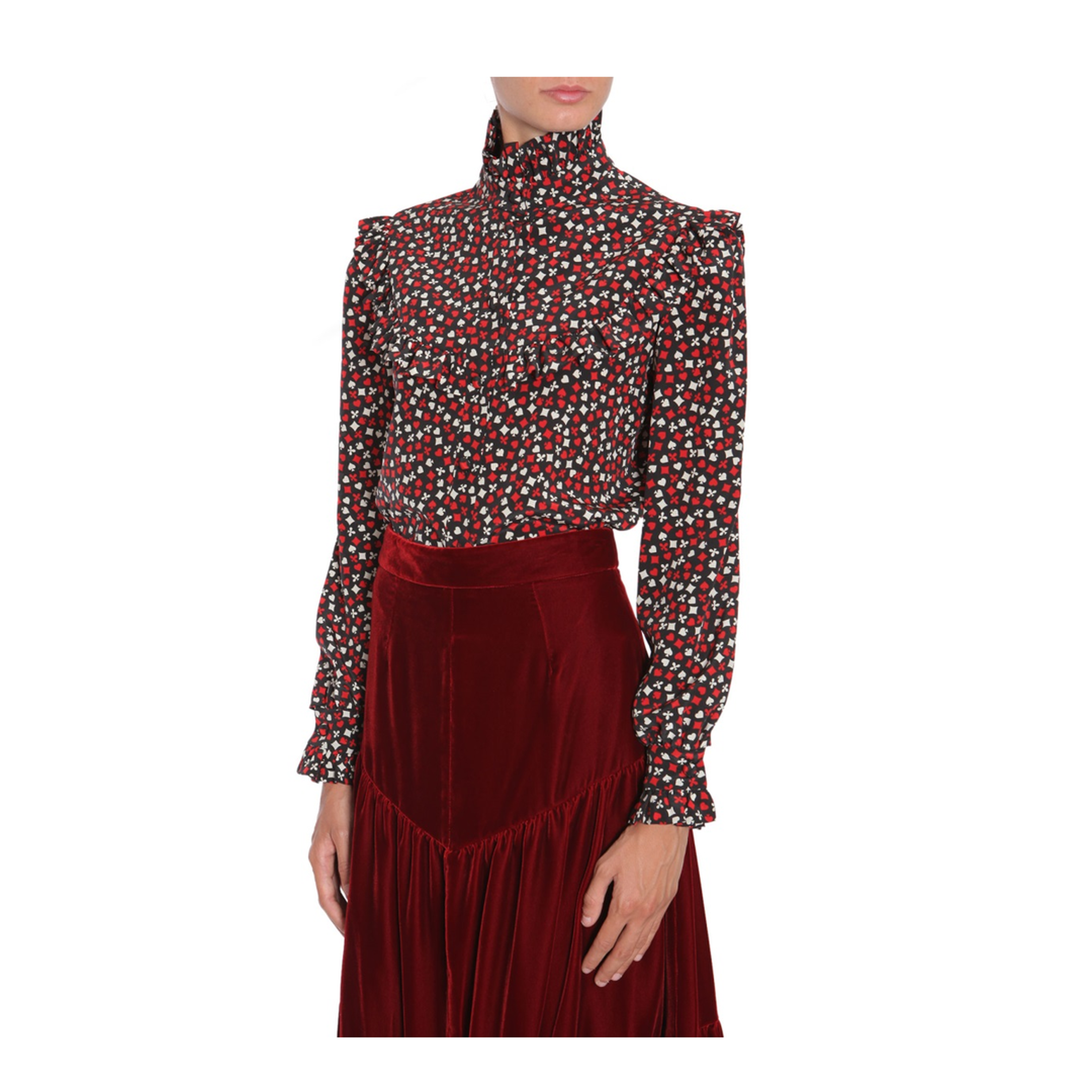 Stand Up Collar Blouse