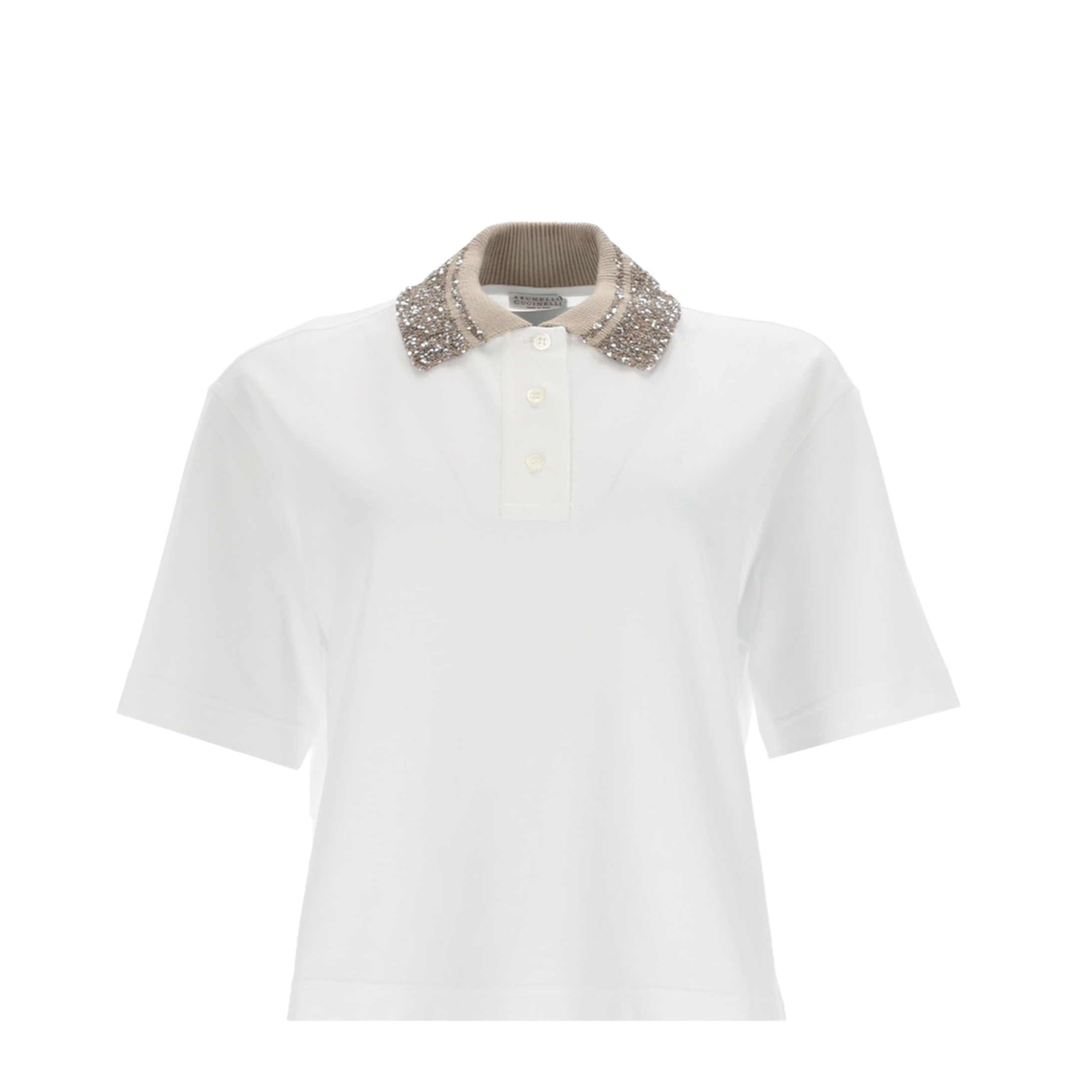 Polo Shirt With Dazzling Collar